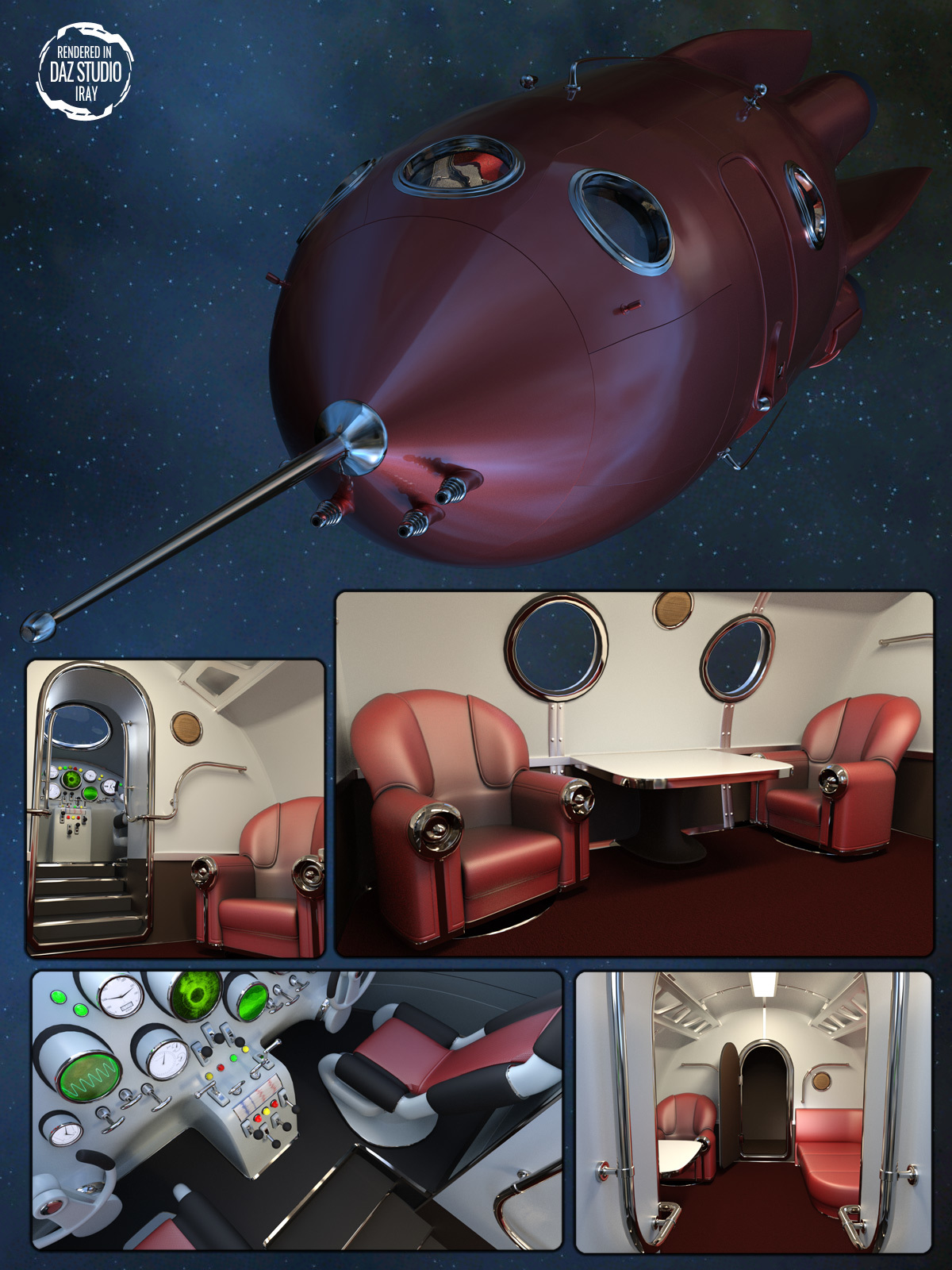 Pulp Sci-Fi Spaceship by N/A