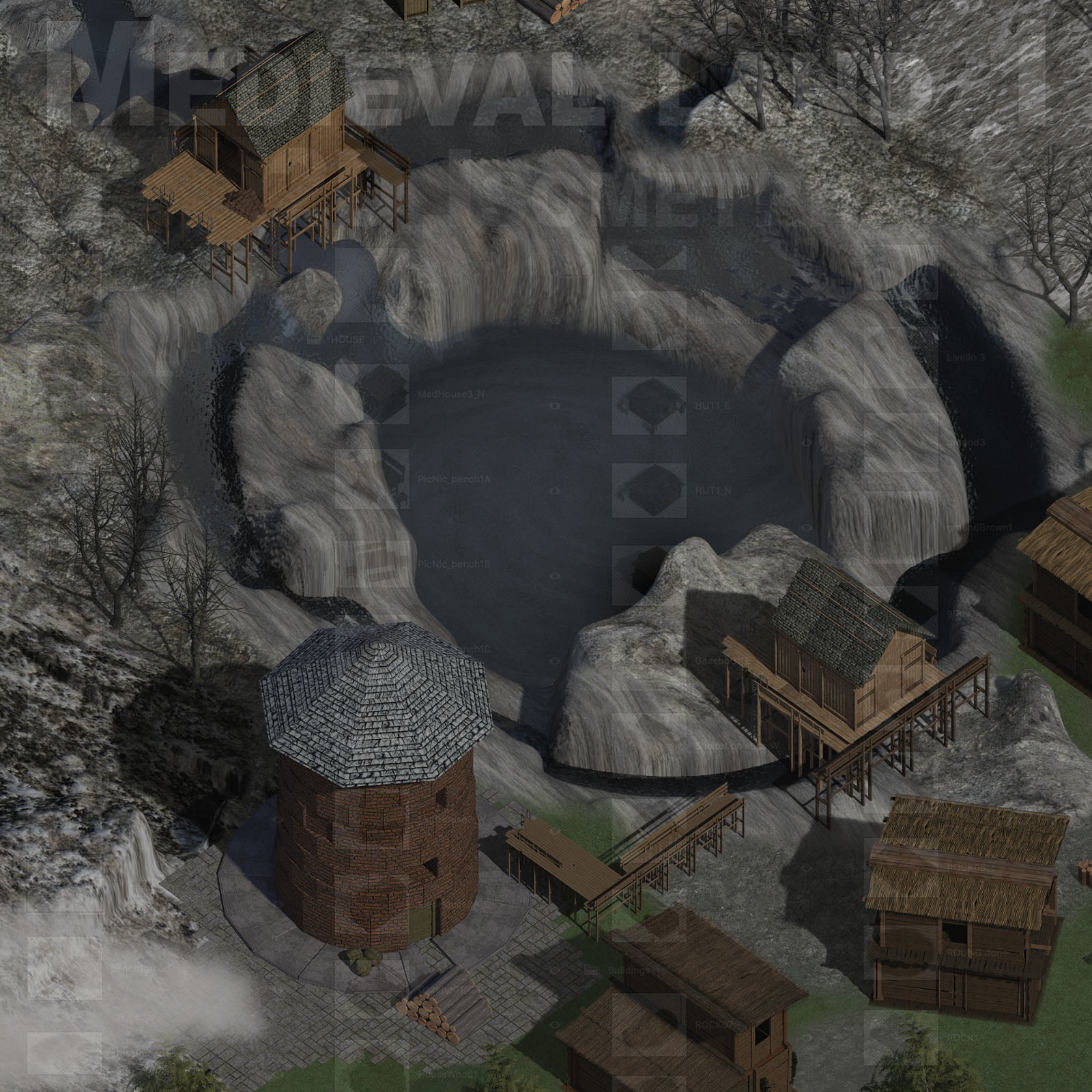 Medieval land 1 Isometric 5000x3000 by N/A