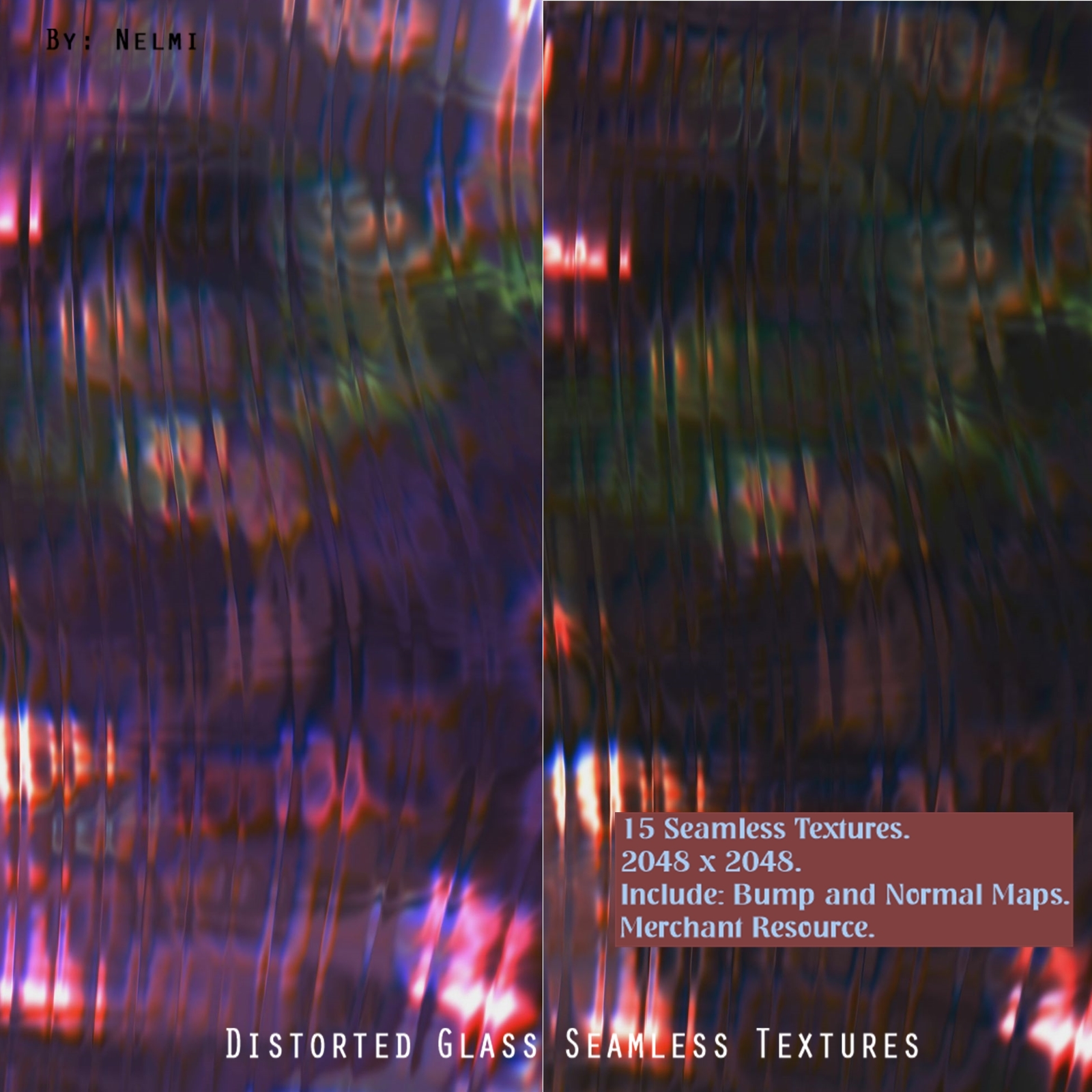 15 Distorted Glass Seamless Textures - MR by N/A