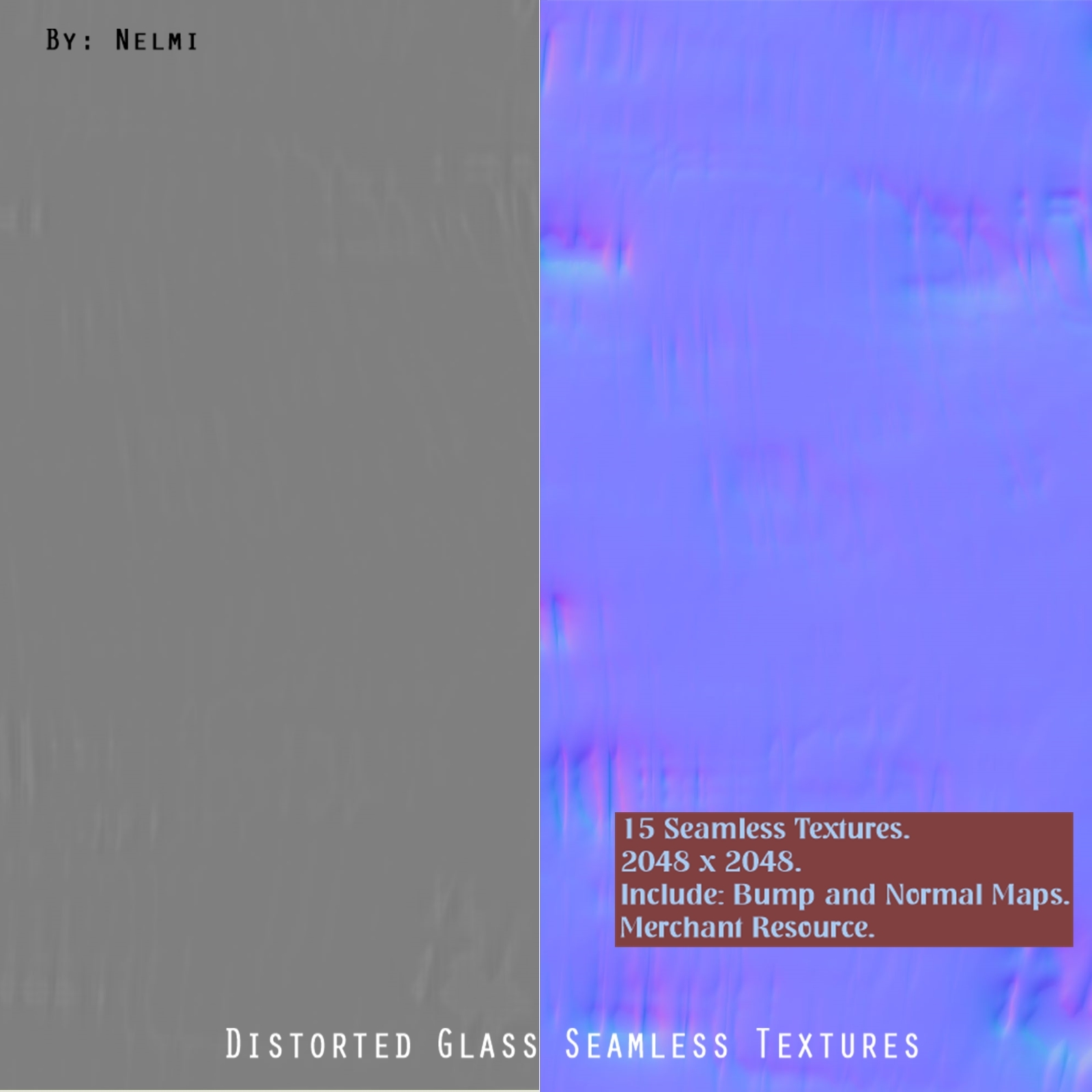 15 Distorted Glass Seamless Textures - MR by N/A