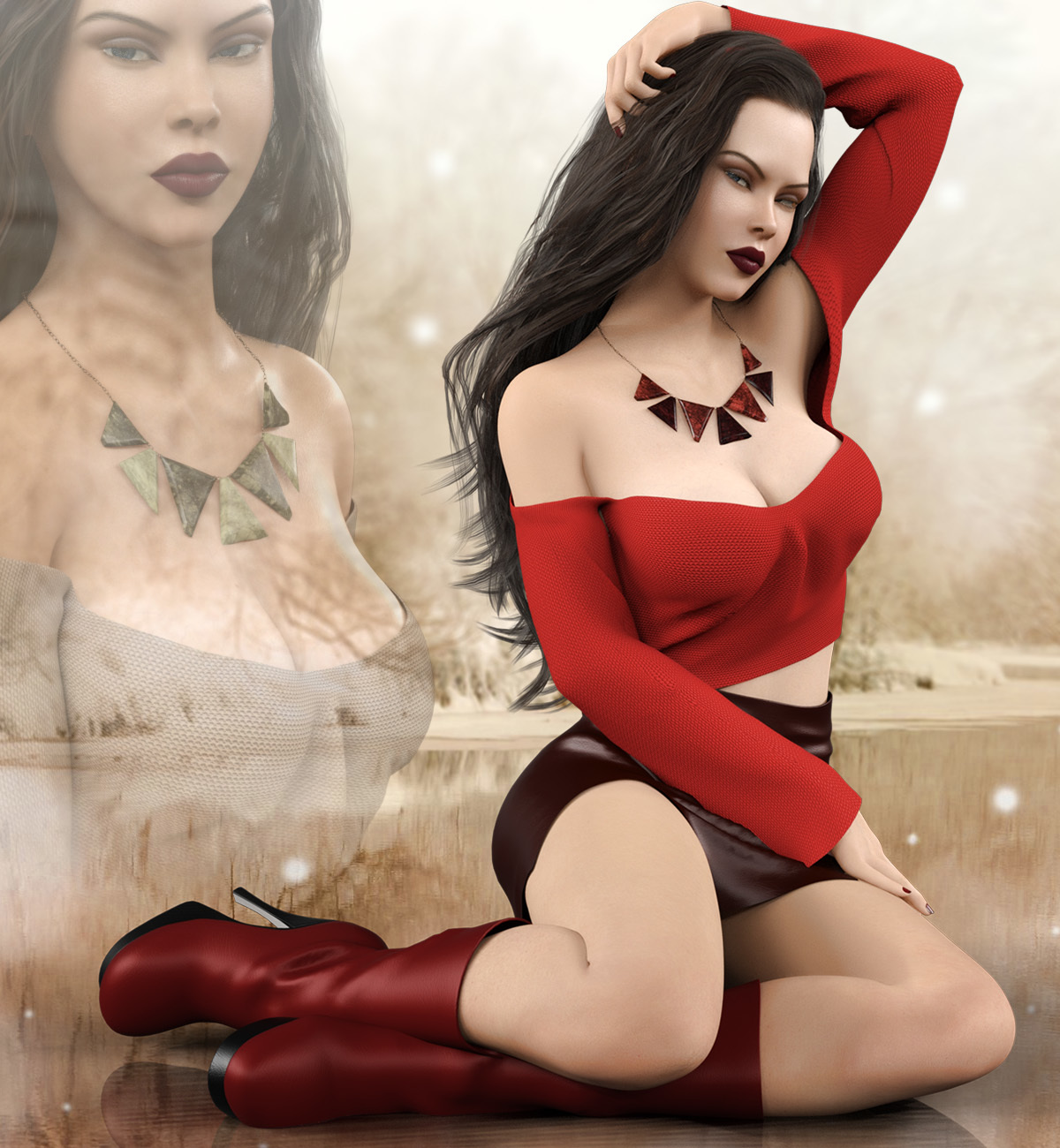Hot N Cold Clothing Set for Genesis 8 Females for iRay and dForce by N/A