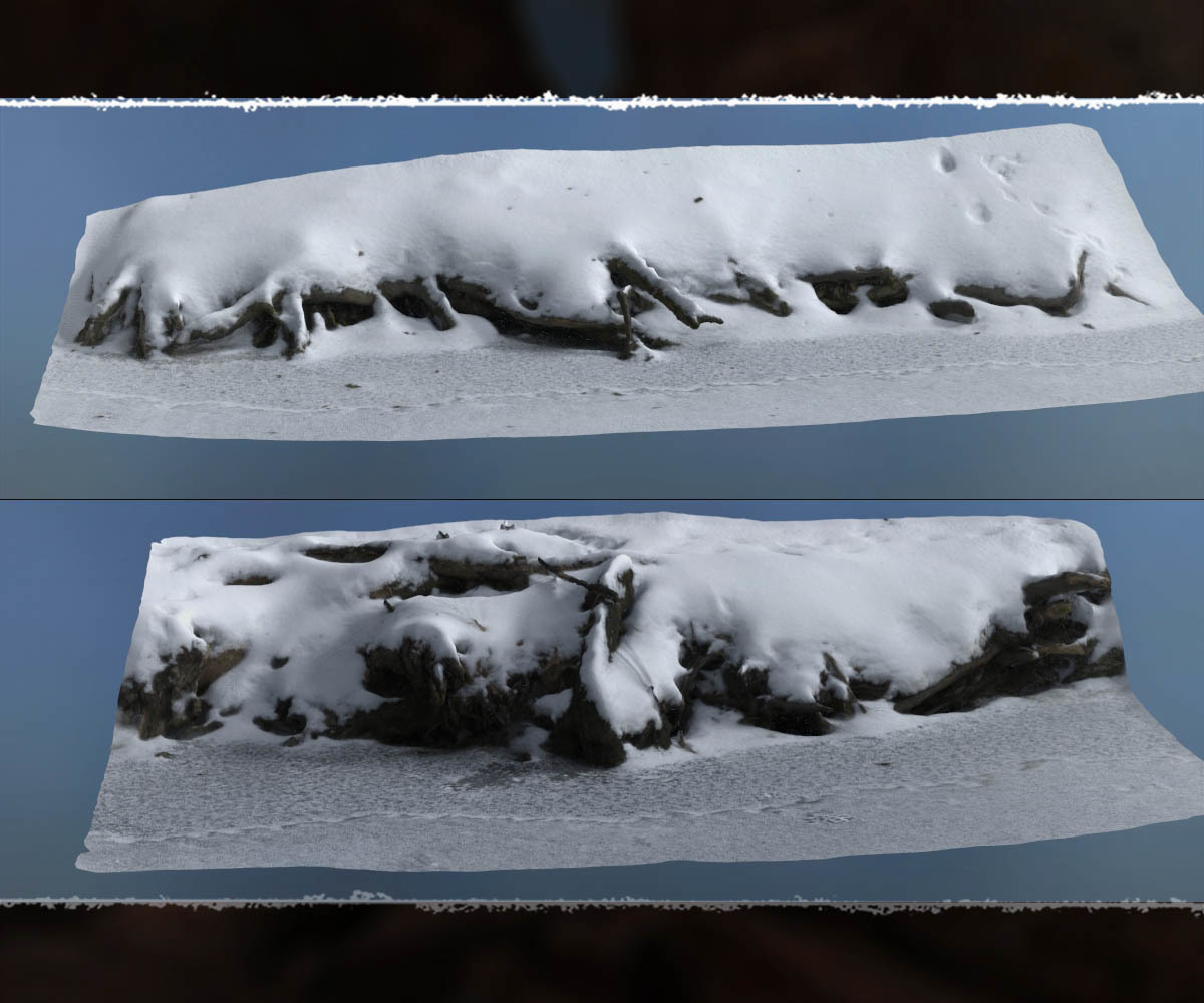 3D Scenery: Frozen Natural Riverbank by N/A
