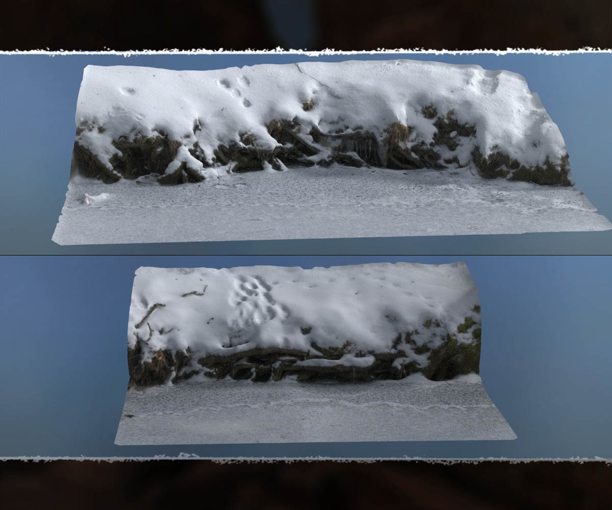 3D Scenery: Frozen Natural Riverbank by N/A