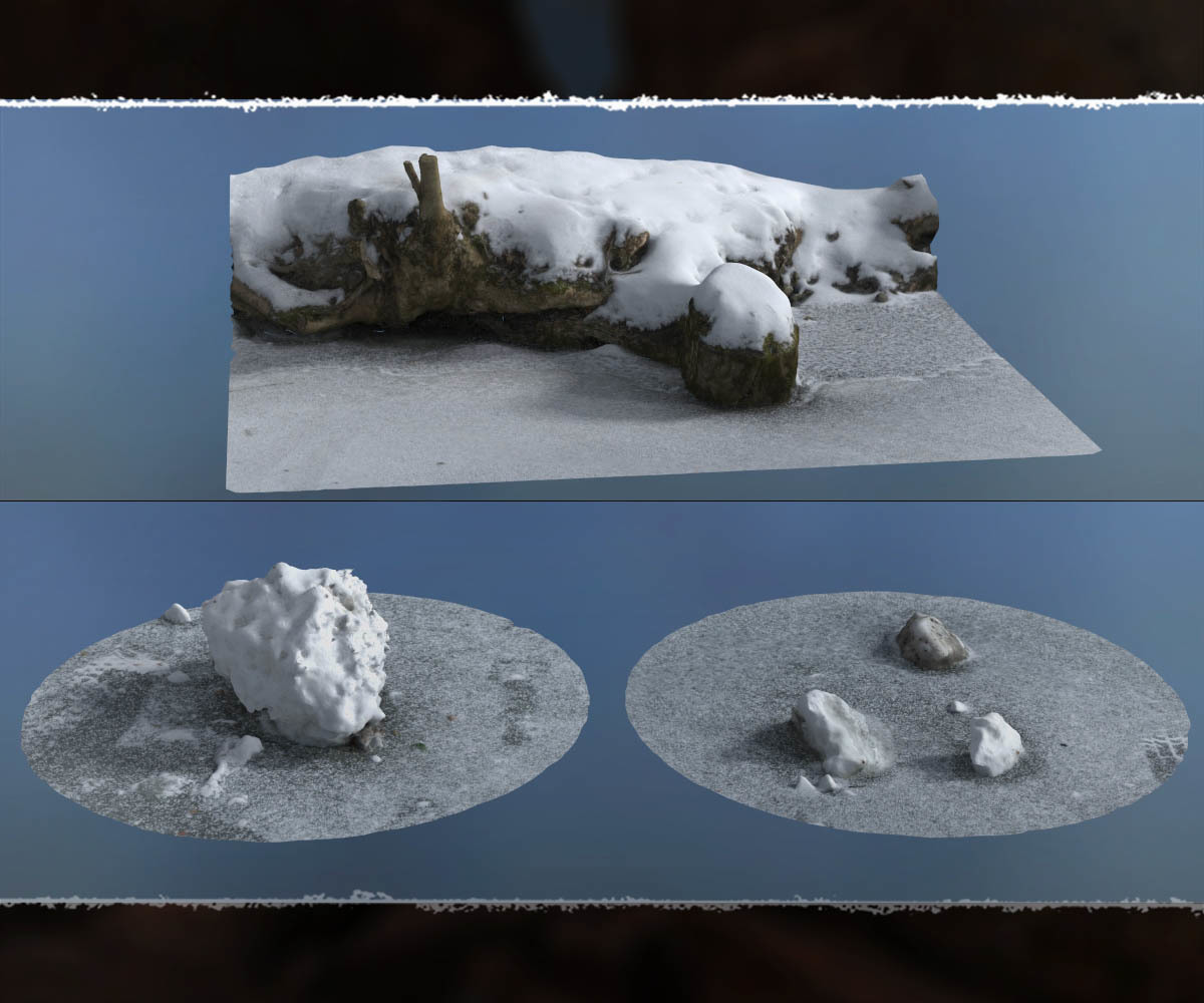 3D Scenery: Frozen Natural Riverbank by N/A