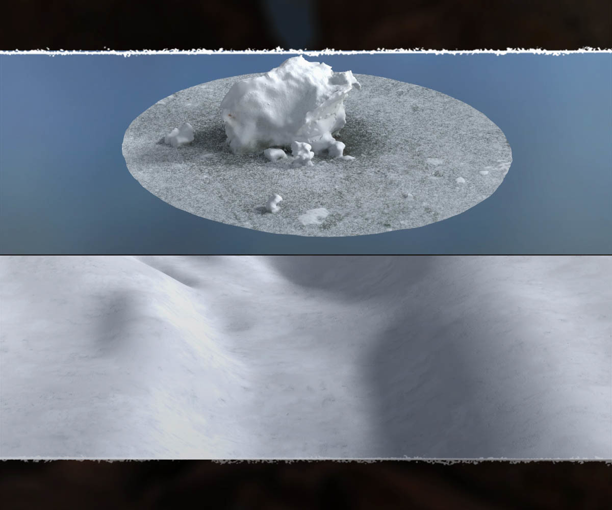 3D Scenery: Frozen Natural Riverbank by N/A