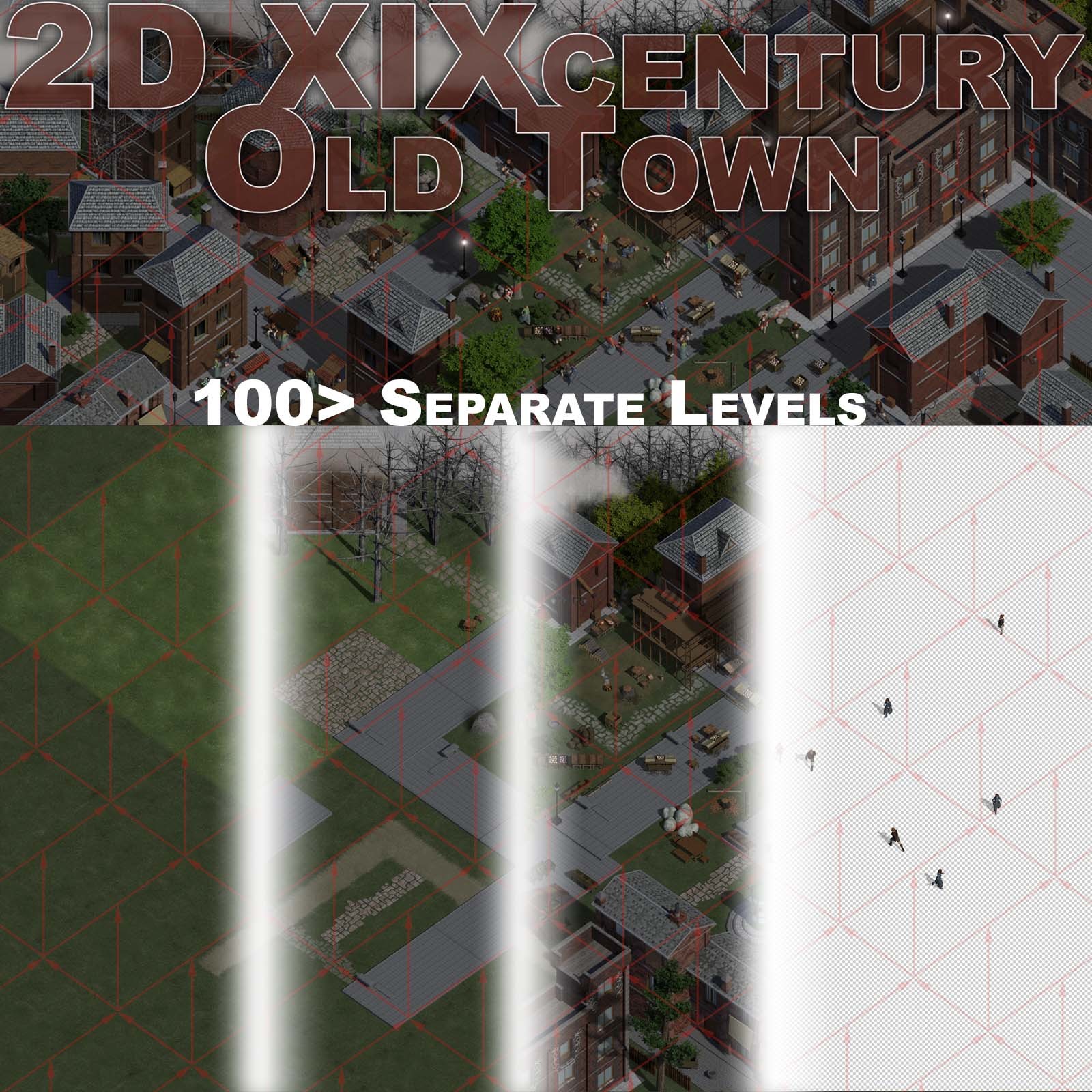 2D XIX century Old Town Market Square by N/A