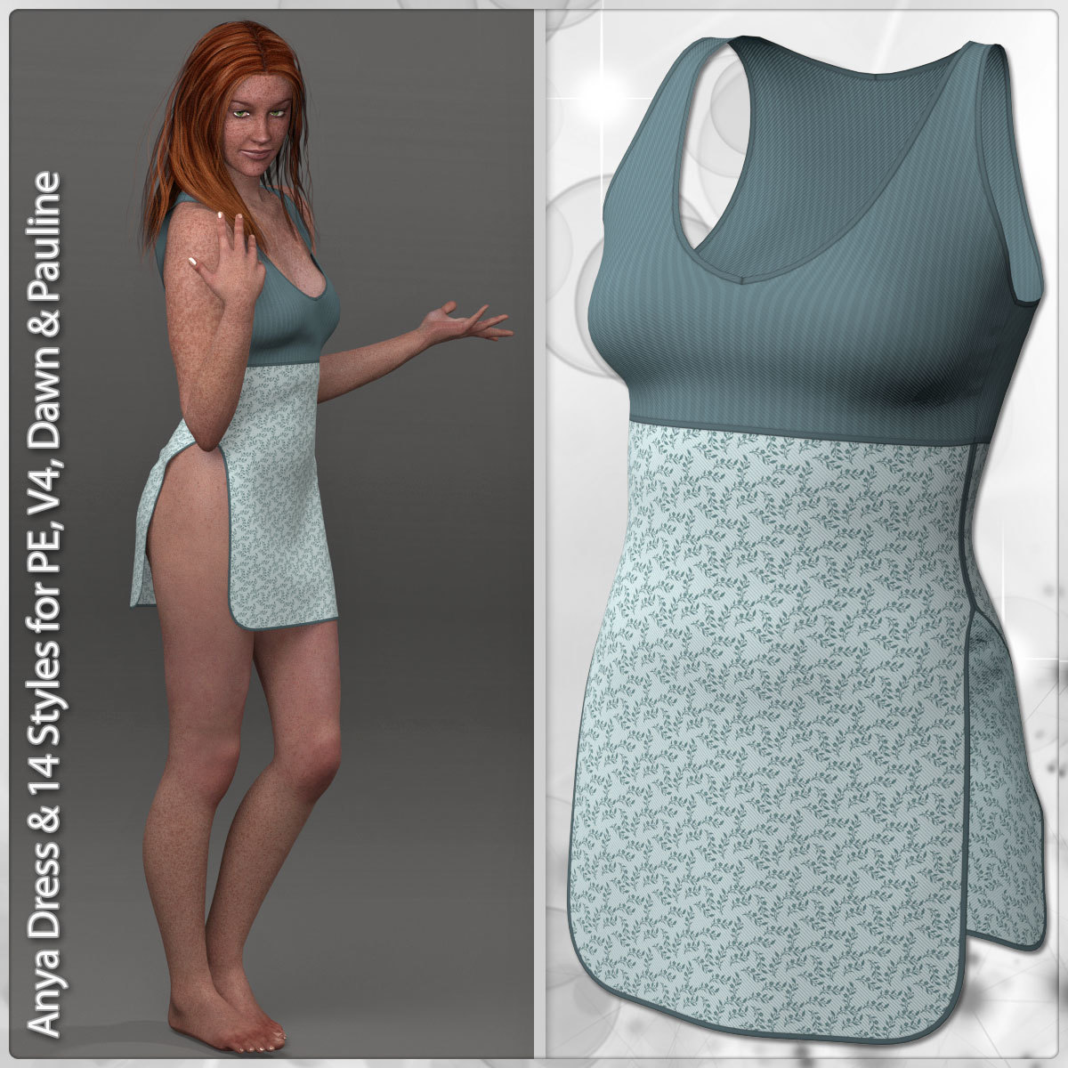Anya Dress and 14 Styles for PE, V4, Dawn and Pauline by N/A