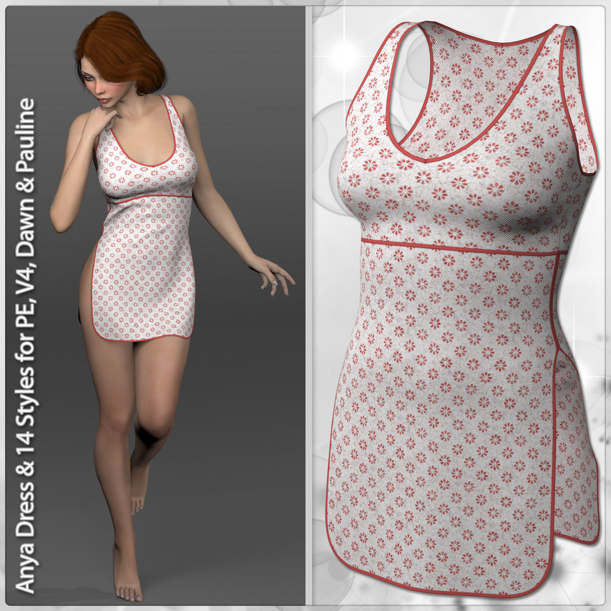 Anya Dress and 14 Styles for PE, V4, Dawn and Pauline by N/A