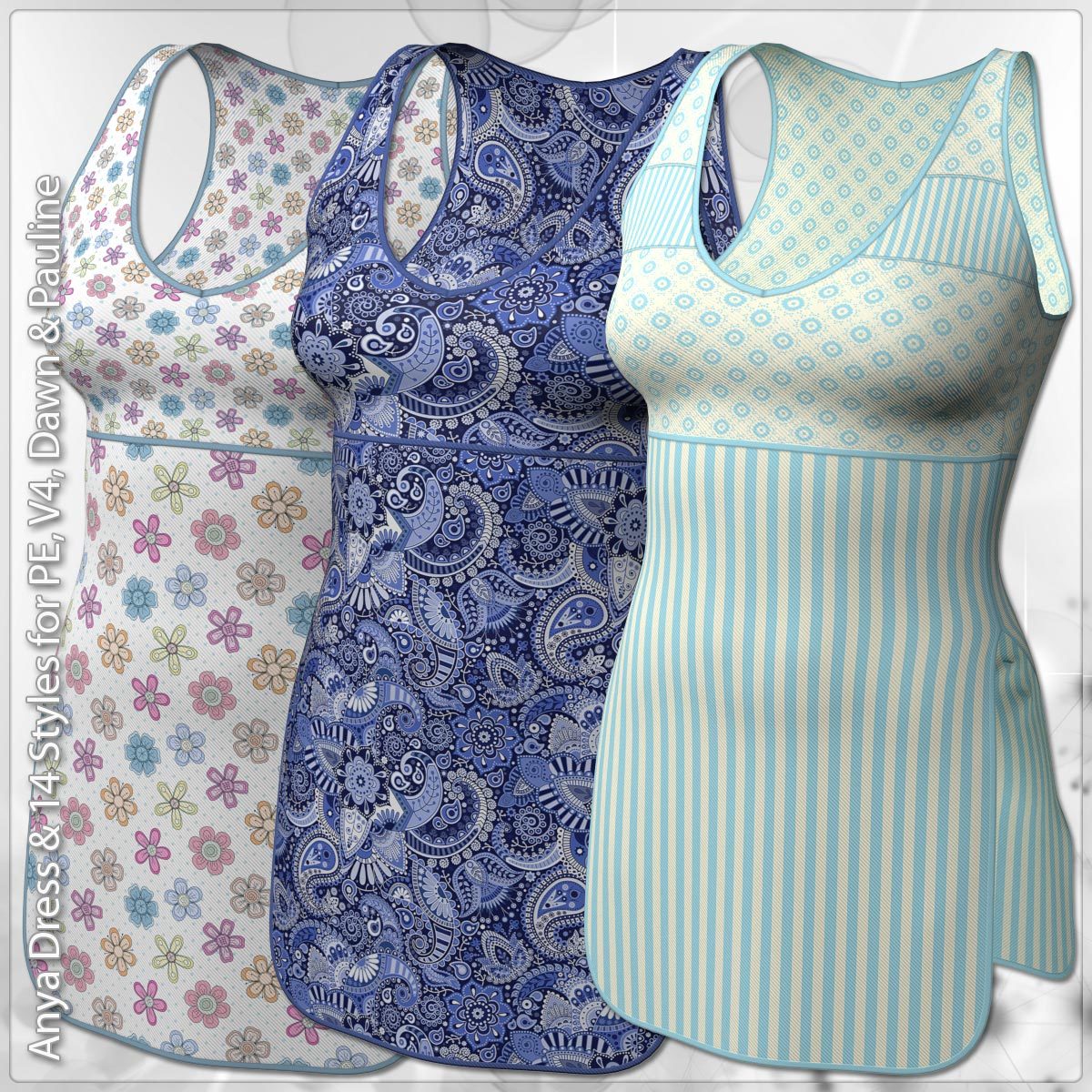 Anya Dress and 14 Styles for PE, V4, Dawn and Pauline by N/A