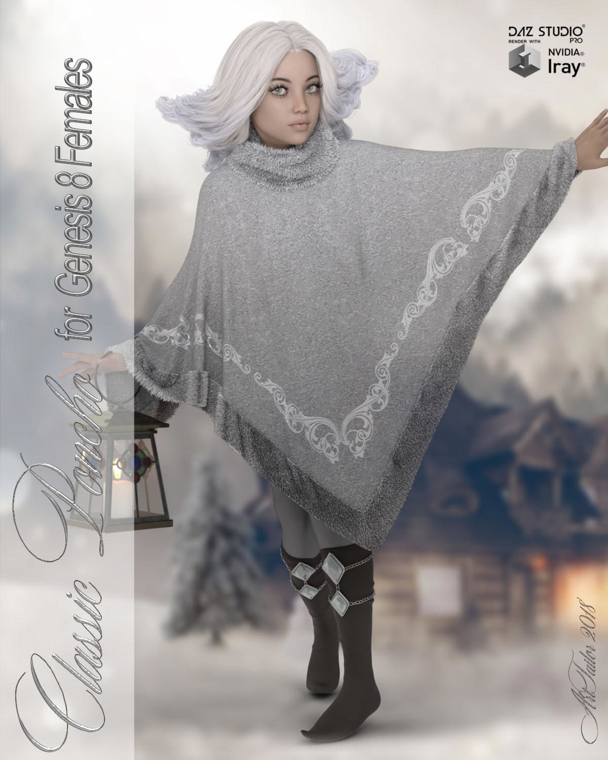 dForce Classic Poncho for Genesis 8 Females by N/A