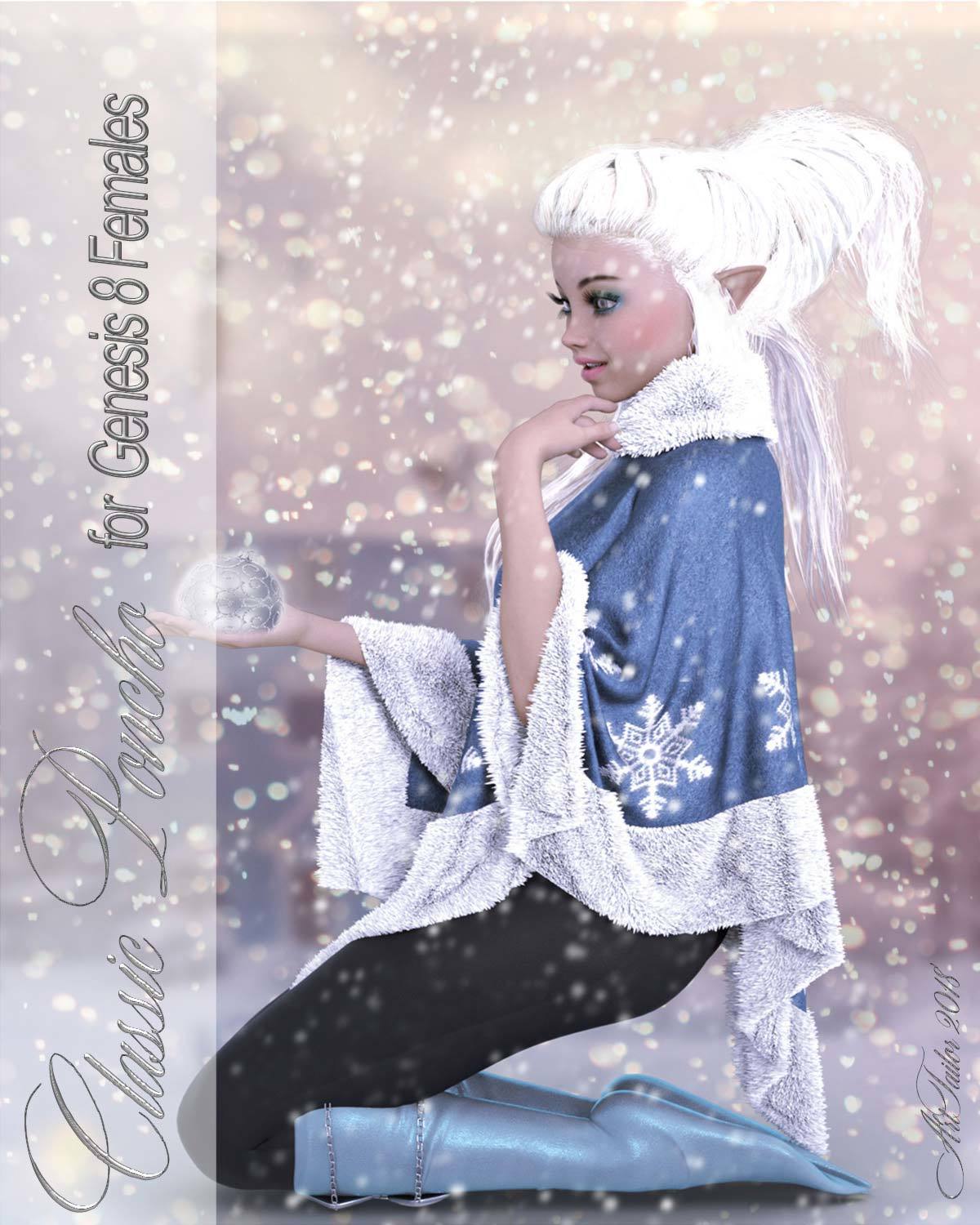 dForce Classic Poncho for Genesis 8 Females by N/A