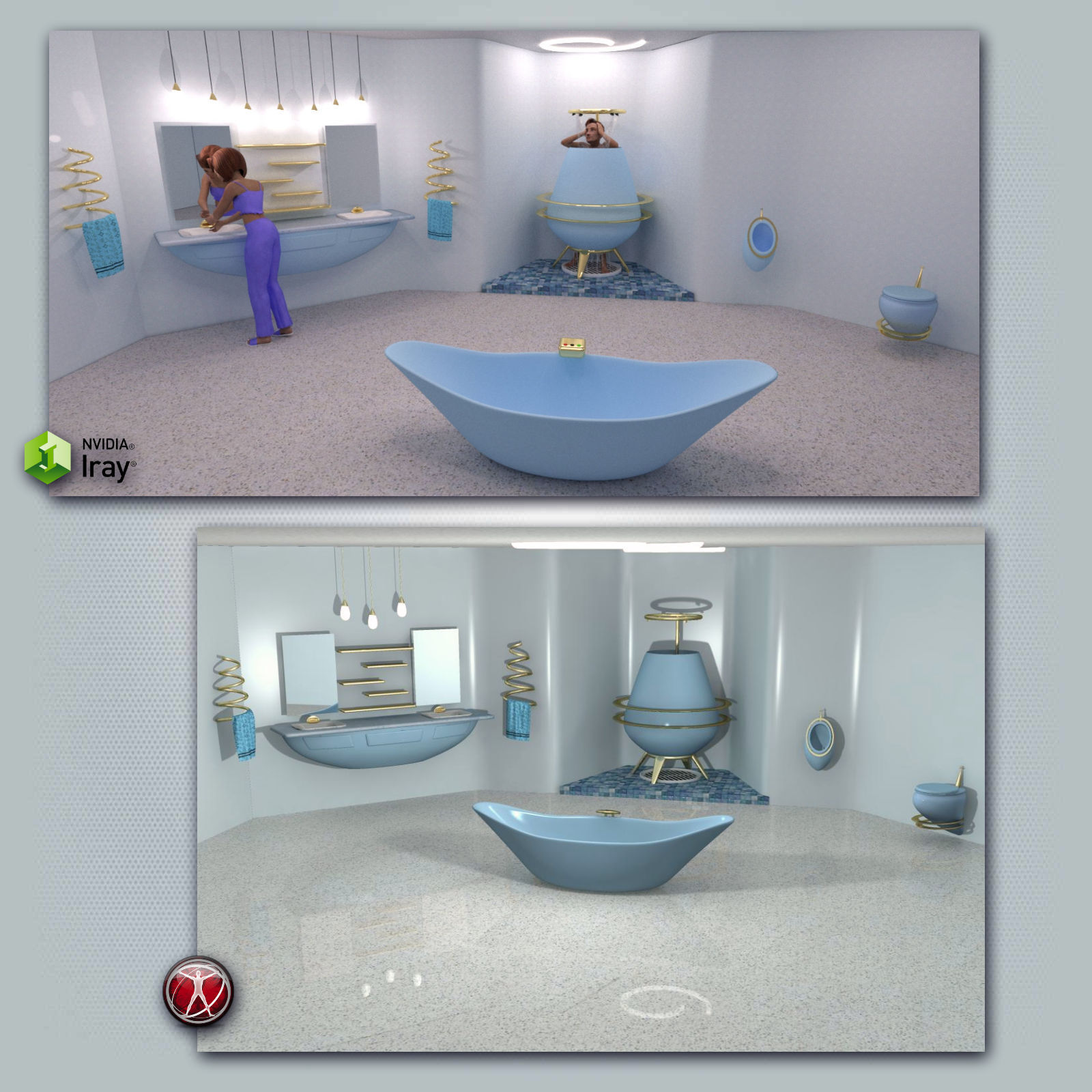 Moon Modern Bathroom by N/A