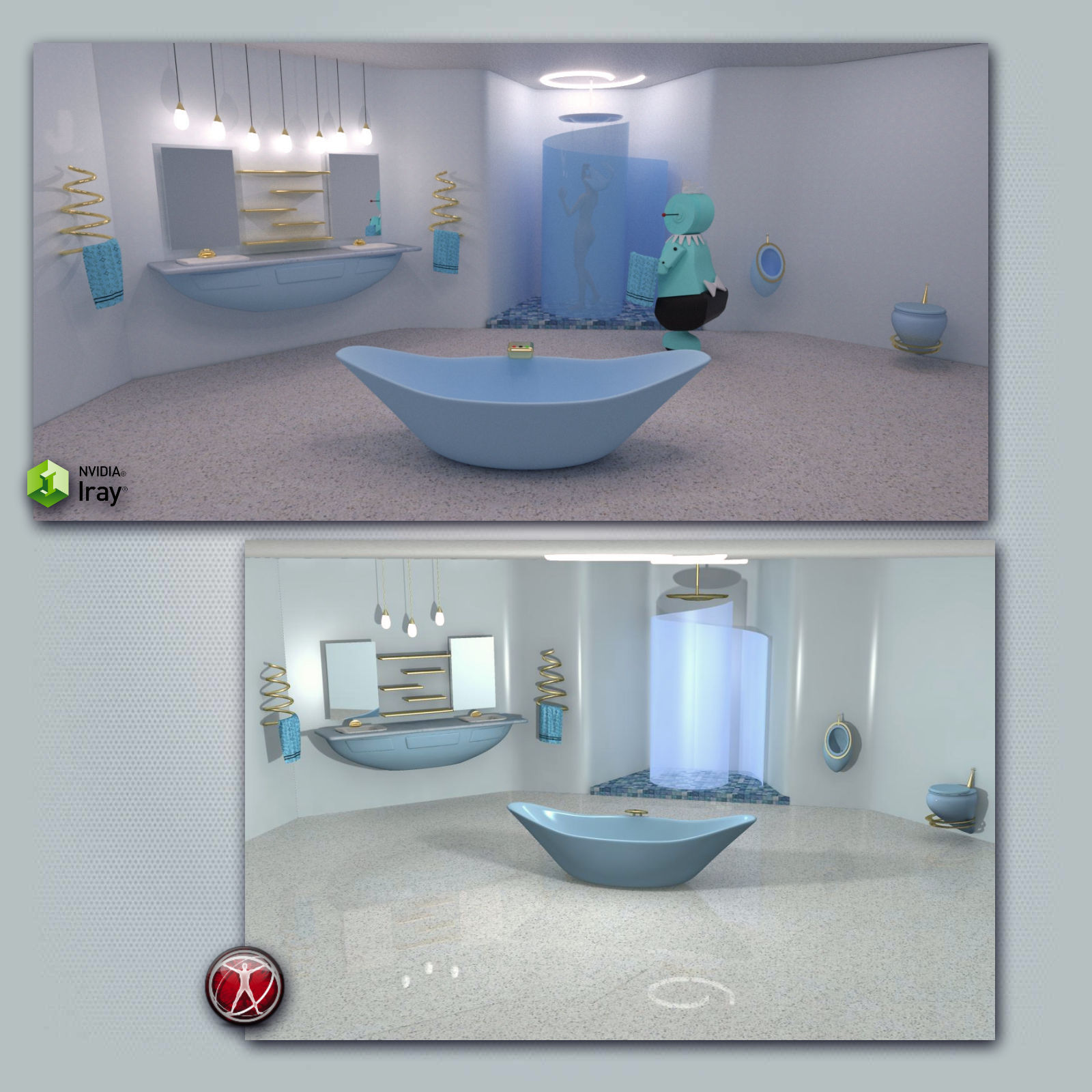 Moon Modern Bathroom by N/A