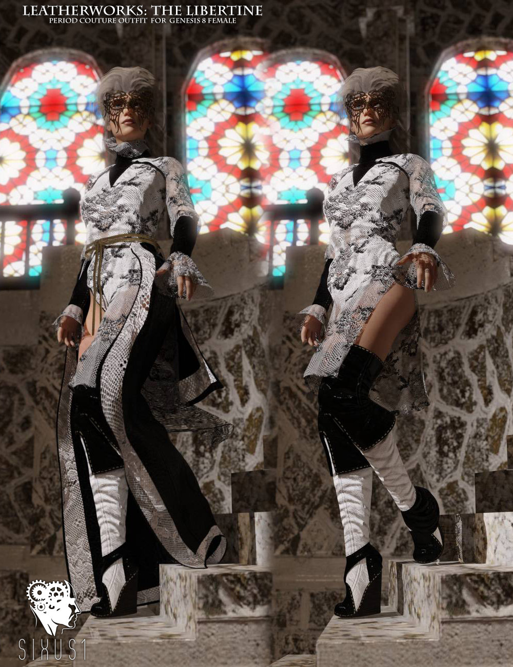 The Libertine Outfit for Genesis 8 Female by N/A
