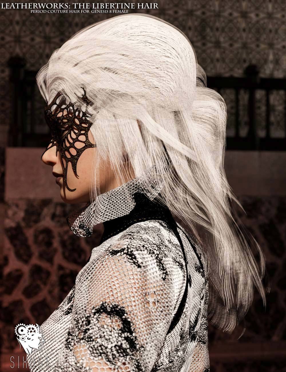 The Libertine Hair for Genesis 8 Female by N/A