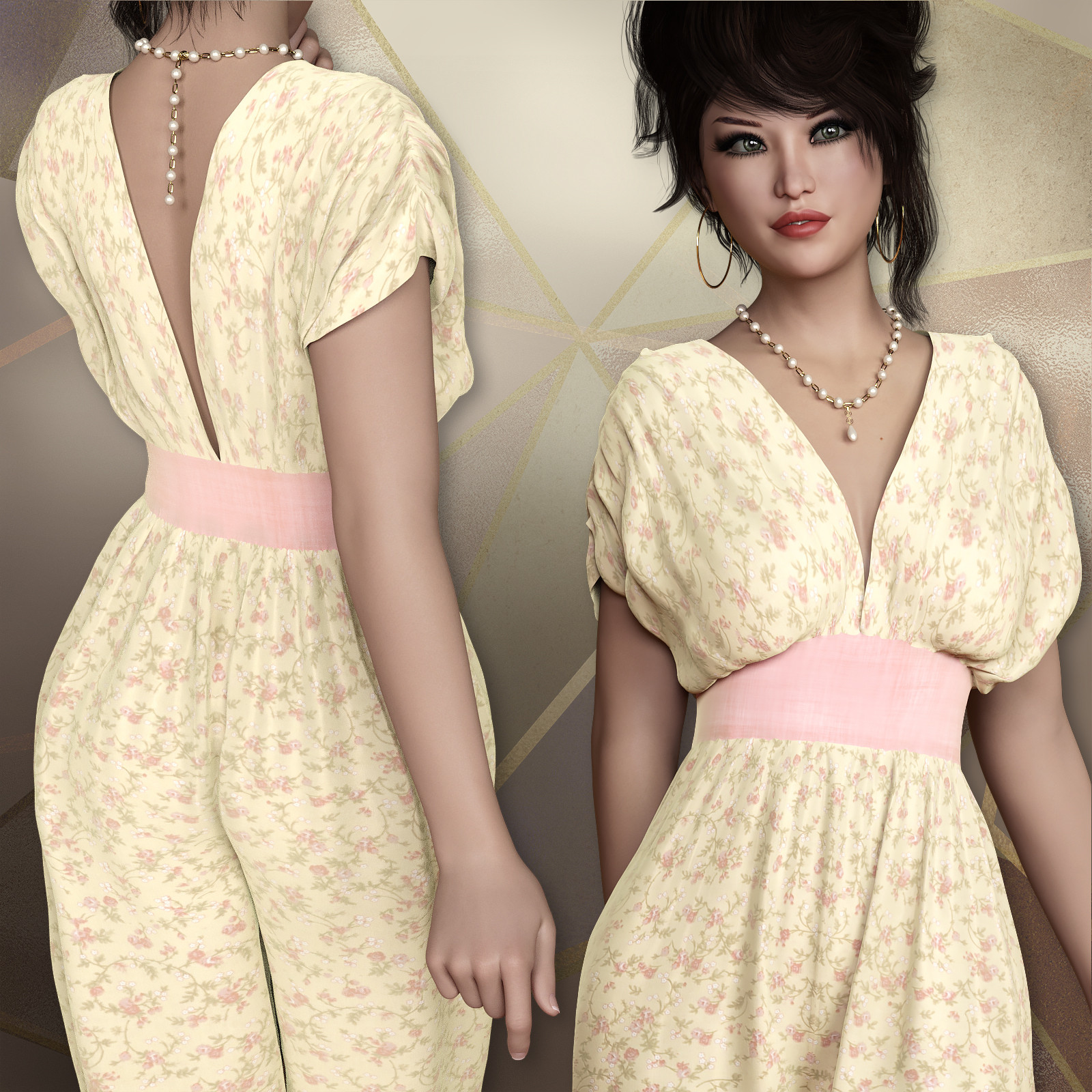 NYC Collection: dForce Rosalynn Outfit for Genesis 8 Female by N/A
