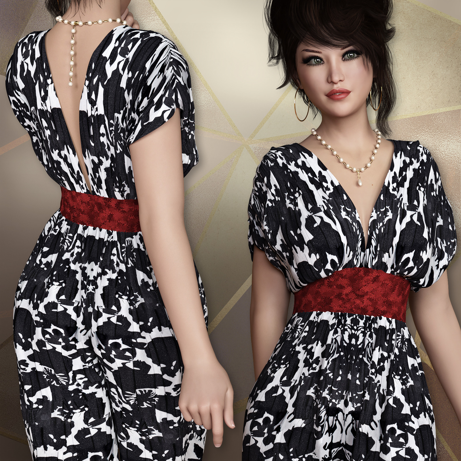 NYC Collection: dForce Rosalynn Outfit for Genesis 8 Female by N/A