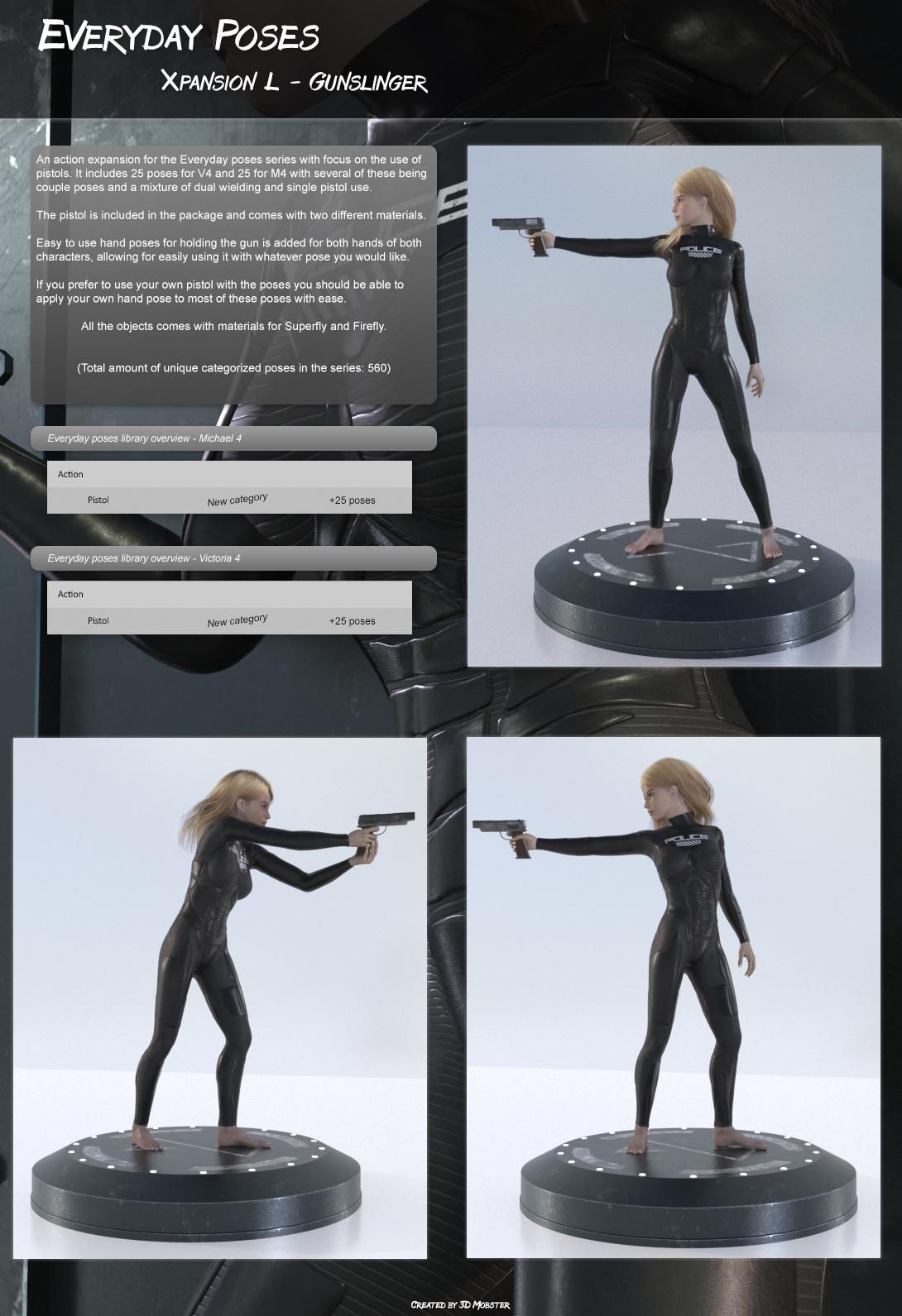 Everyday poses Xpansion L - Gunslinger by N/A