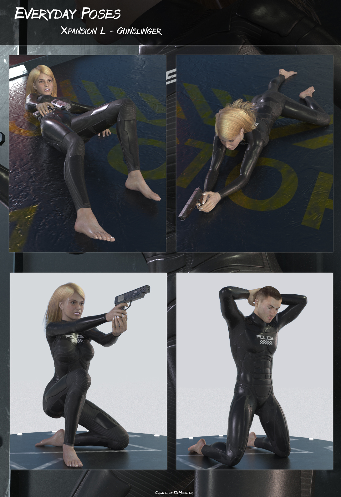 Everyday poses Xpansion L - Gunslinger by N/A