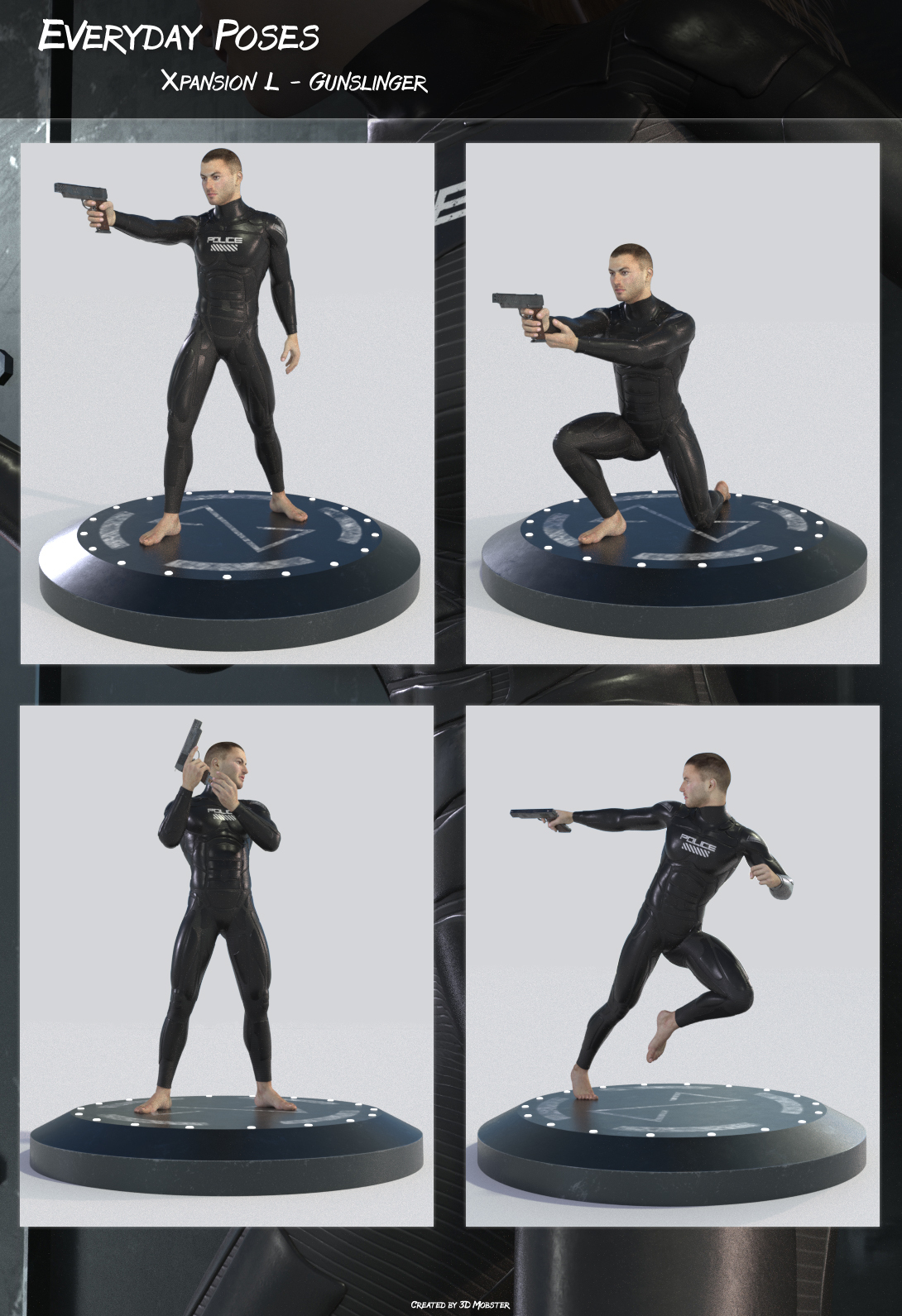 Everyday poses Xpansion L - Gunslinger by N/A