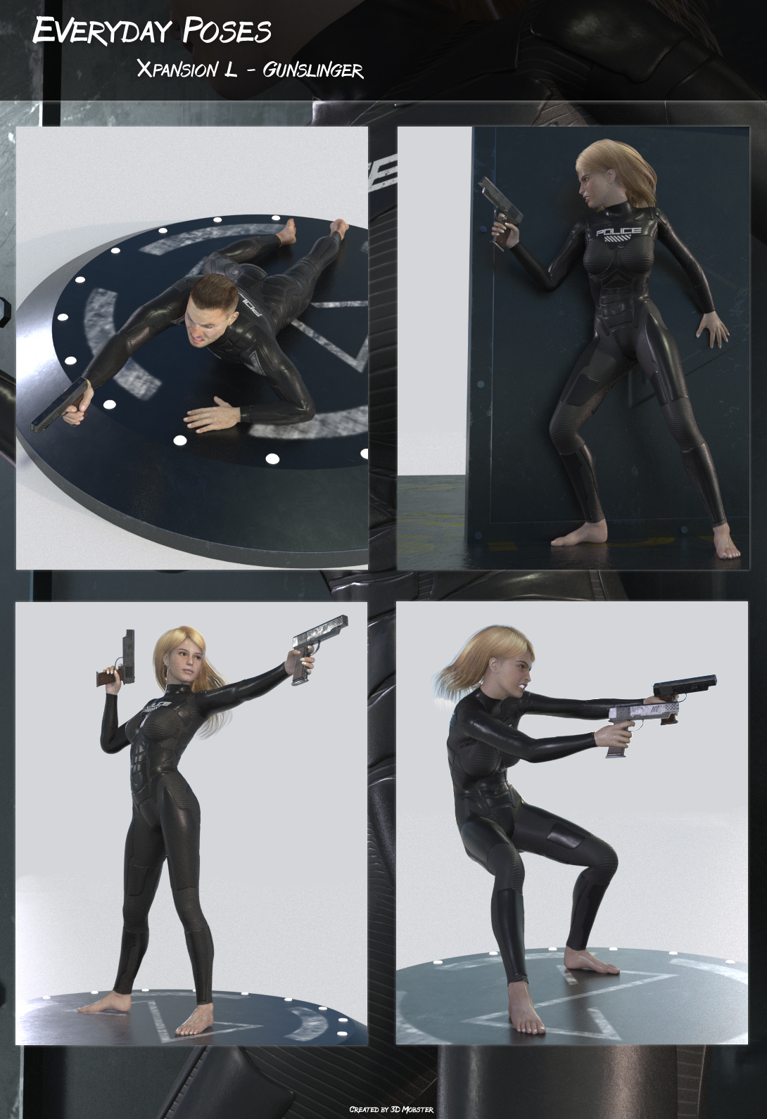 Everyday poses Xpansion L - Gunslinger by N/A