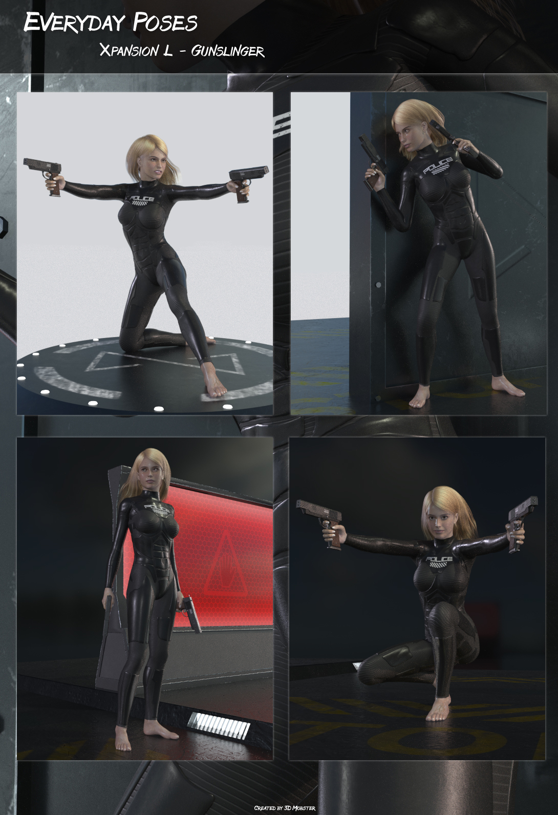 Everyday poses Xpansion L - Gunslinger by N/A
