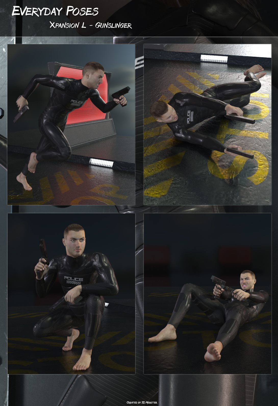 Everyday poses Xpansion L - Gunslinger by N/A