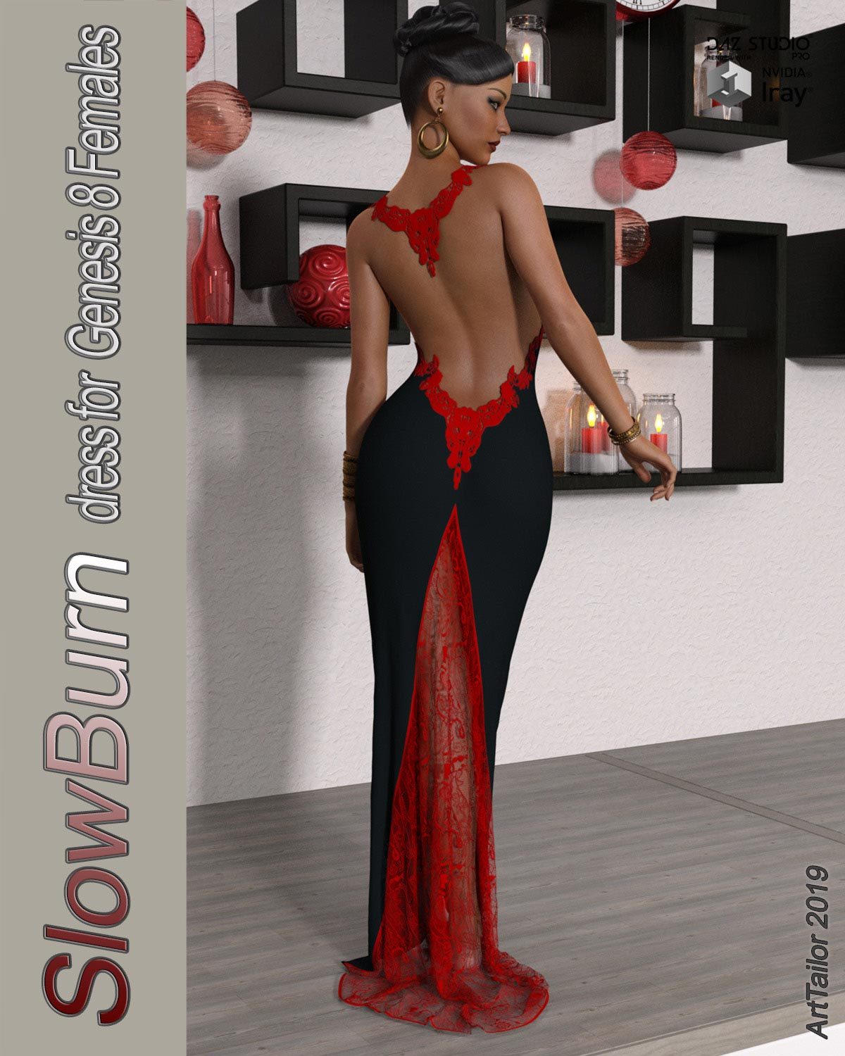 SlowBurn dForce dress for Genesis 8 Female(s) by N/A