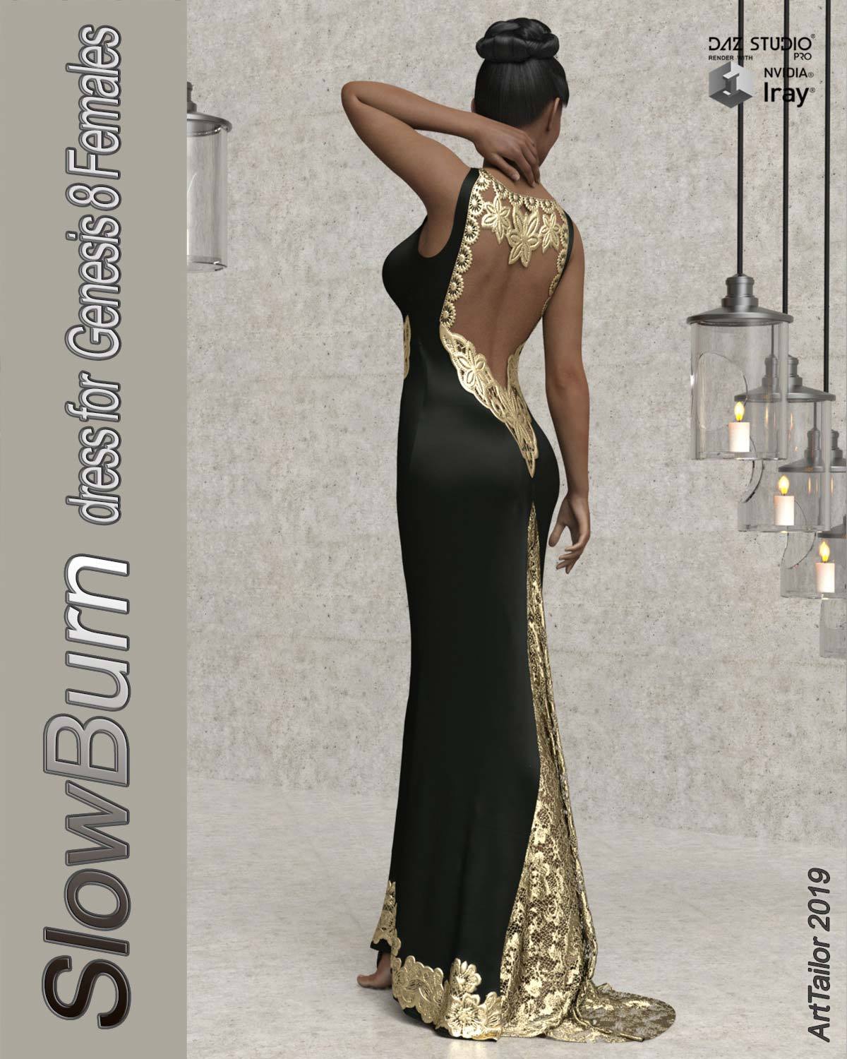 SlowBurn dForce dress for Genesis 8 Female(s) by N/A