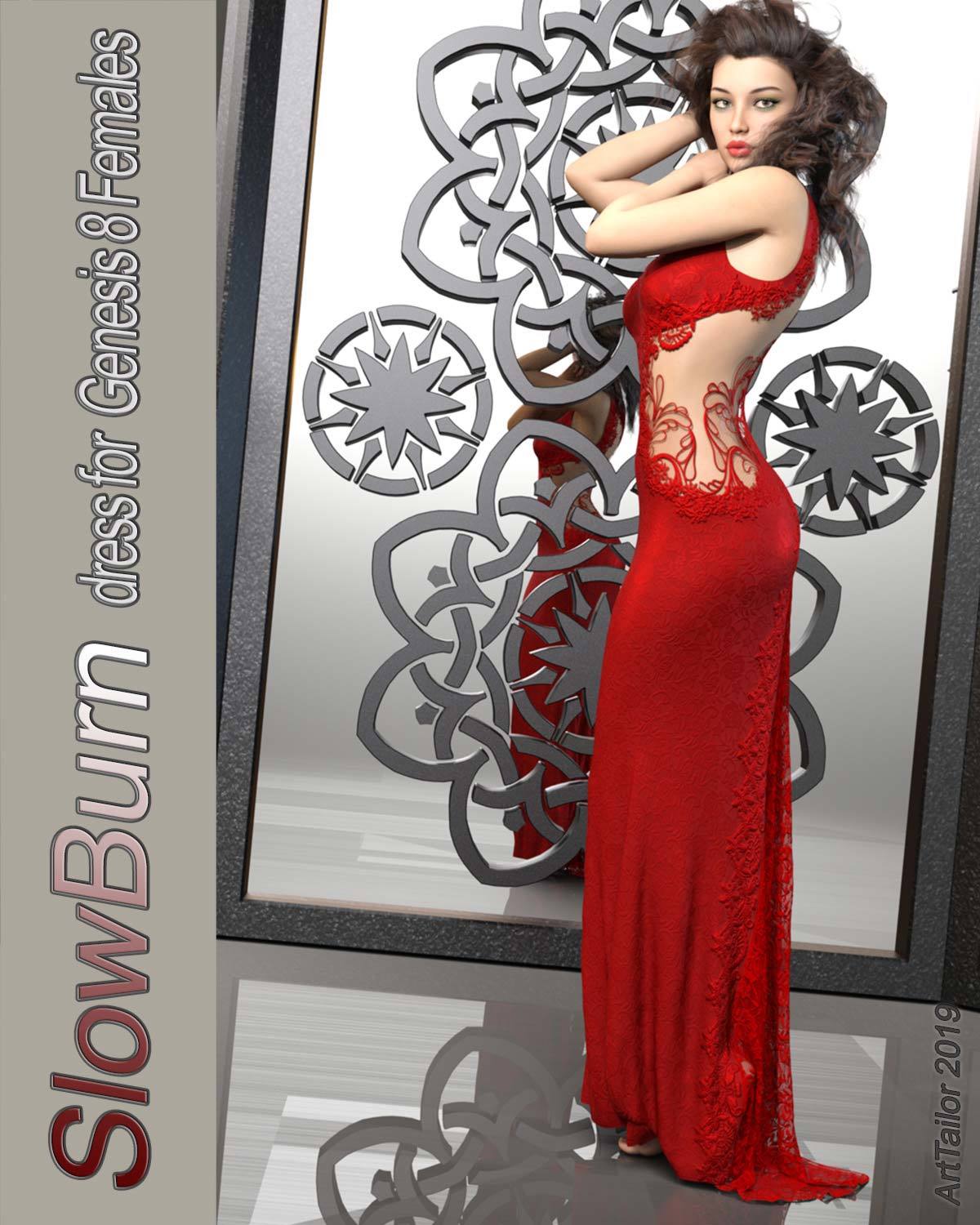 SlowBurn dForce dress for Genesis 8 Female(s) by N/A