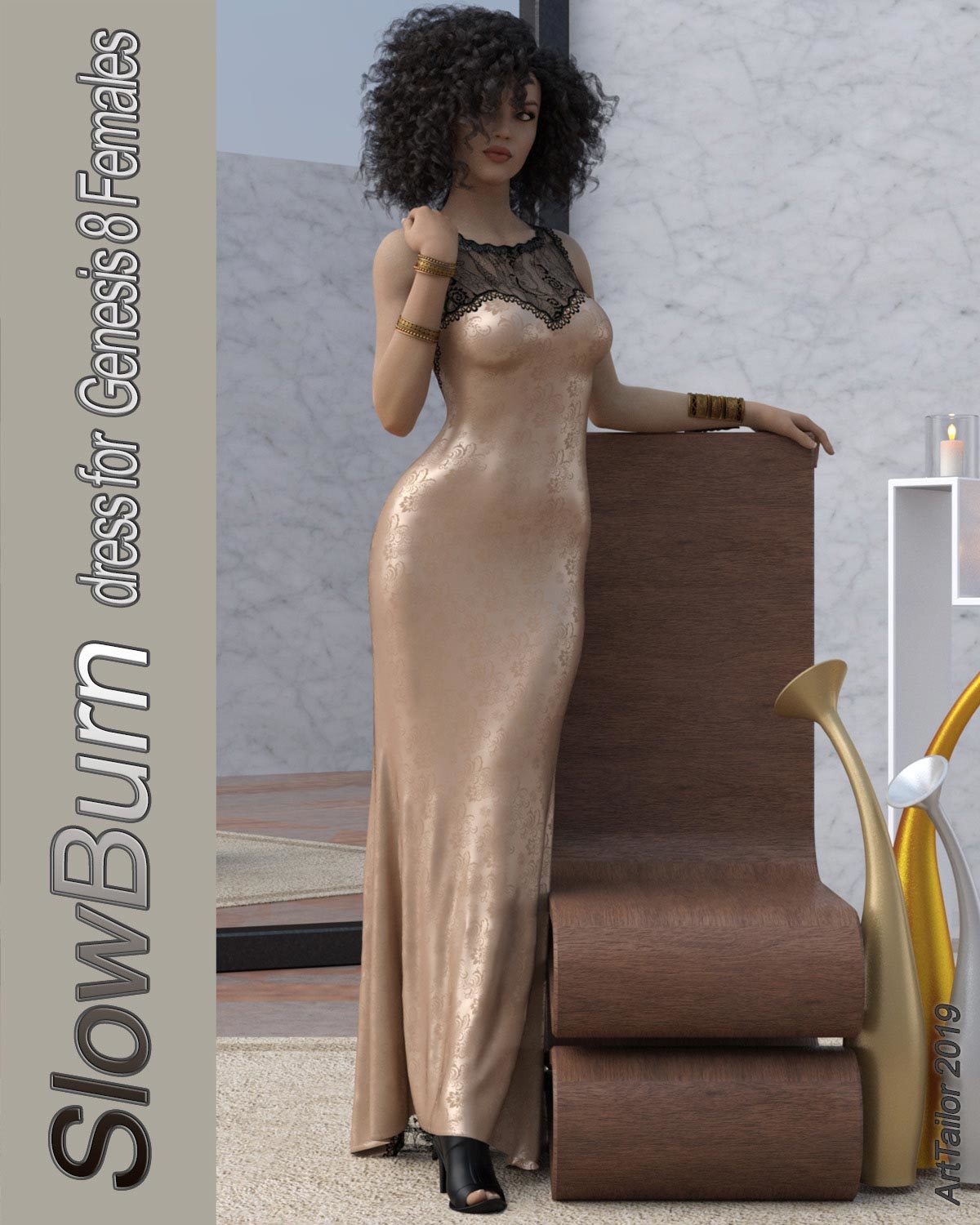 SlowBurn dForce dress for Genesis 8 Female(s) by N/A