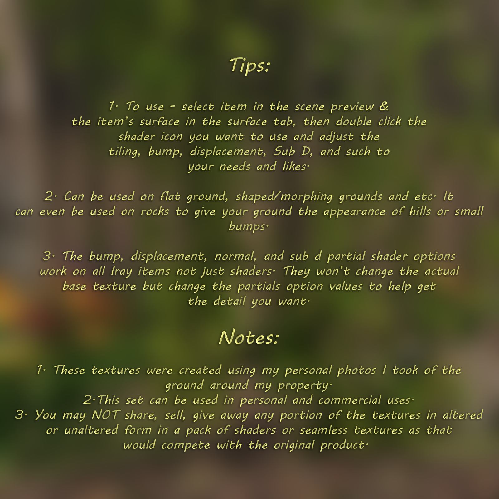 FB Natural Ground Iray Shaders for Daz Studio 4.10 by N/A