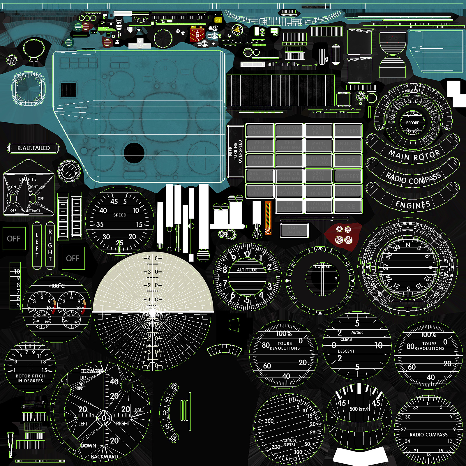 Mi-8MT Mi-17MT Left Panels Board English - Extended License by N/A