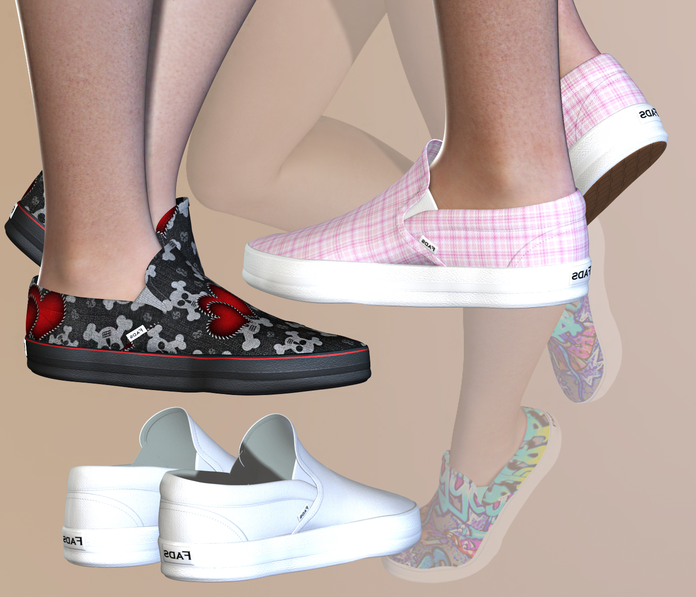 FADS Slip Ons for La Femme and Poser 11 by N/A