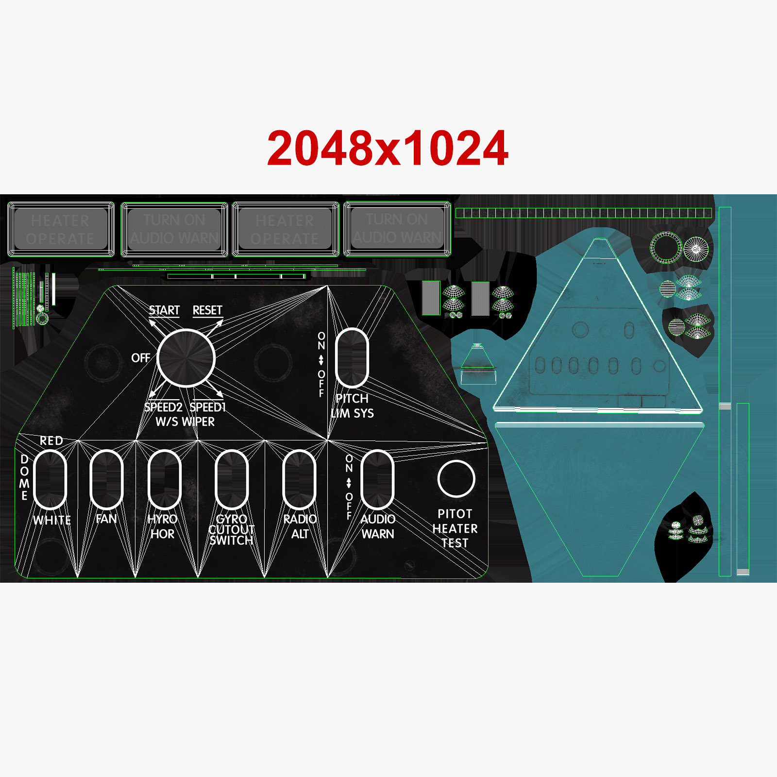 Mi-8MT Mi-17MT Left Triangular Panels Board English - Extended License by N/A