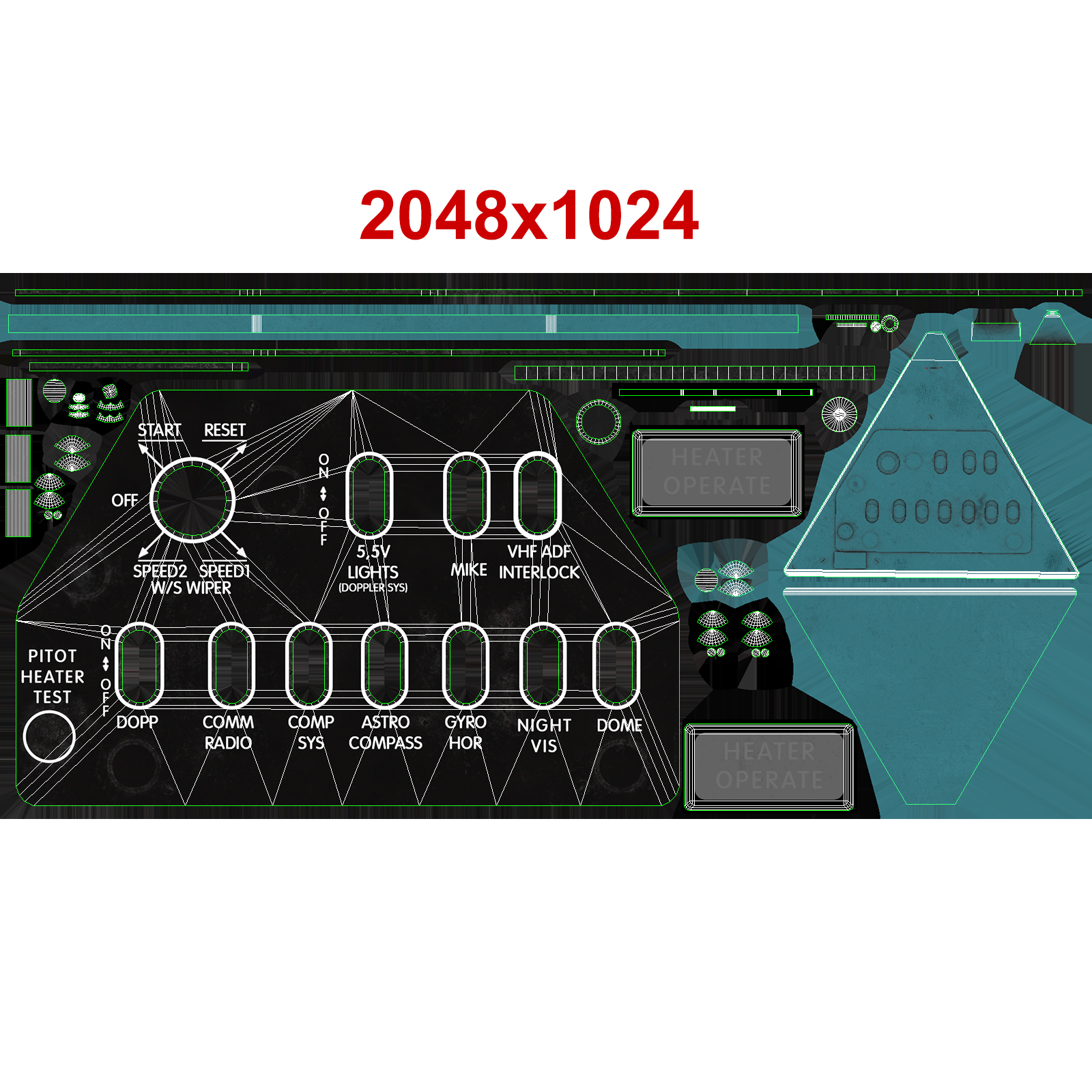 Mi-8MT Mi-17MT Right Triangular Panels Board English - Extended License by N/A