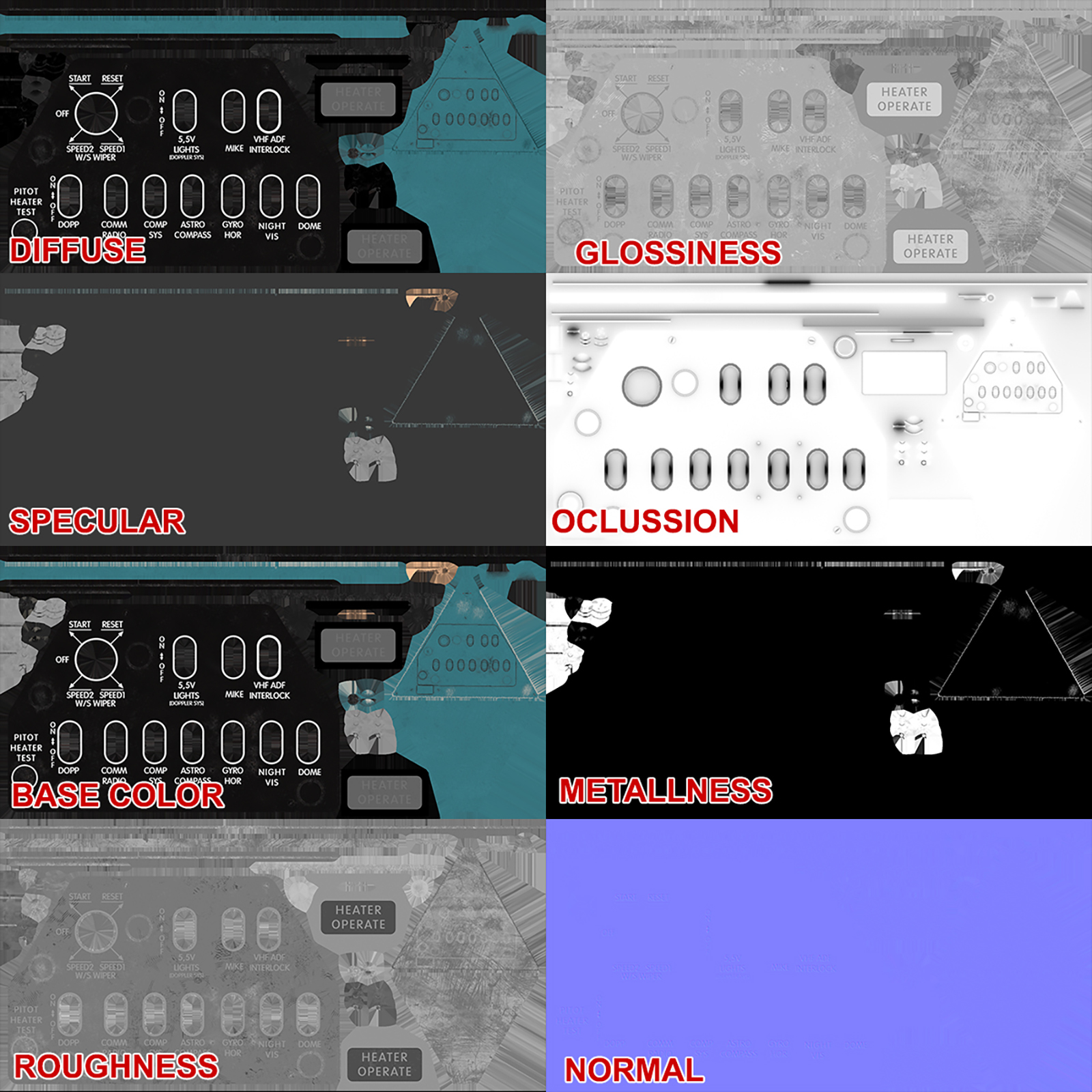 Mi-8MT Mi-17MT Right Triangular Panels Board English - Extended License by N/A