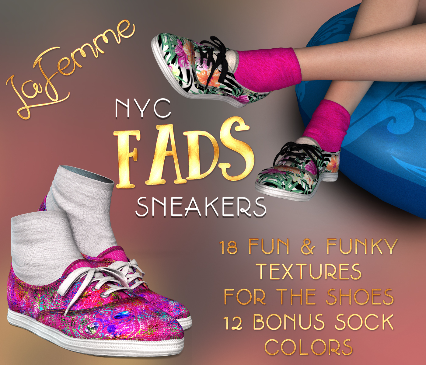 NYC FADS Sneakers for La Femme and Poser by N/A