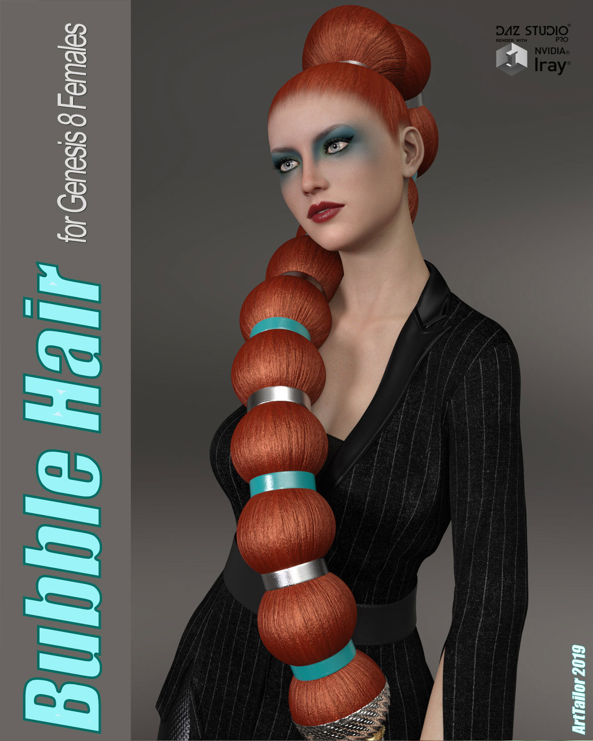 Bubble Hair for Genesis 8 Female by N/A