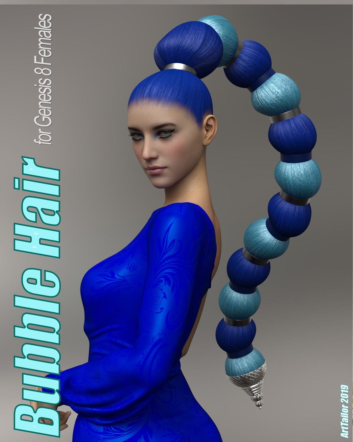 Bubble Hair for Genesis 8 Female by N/A