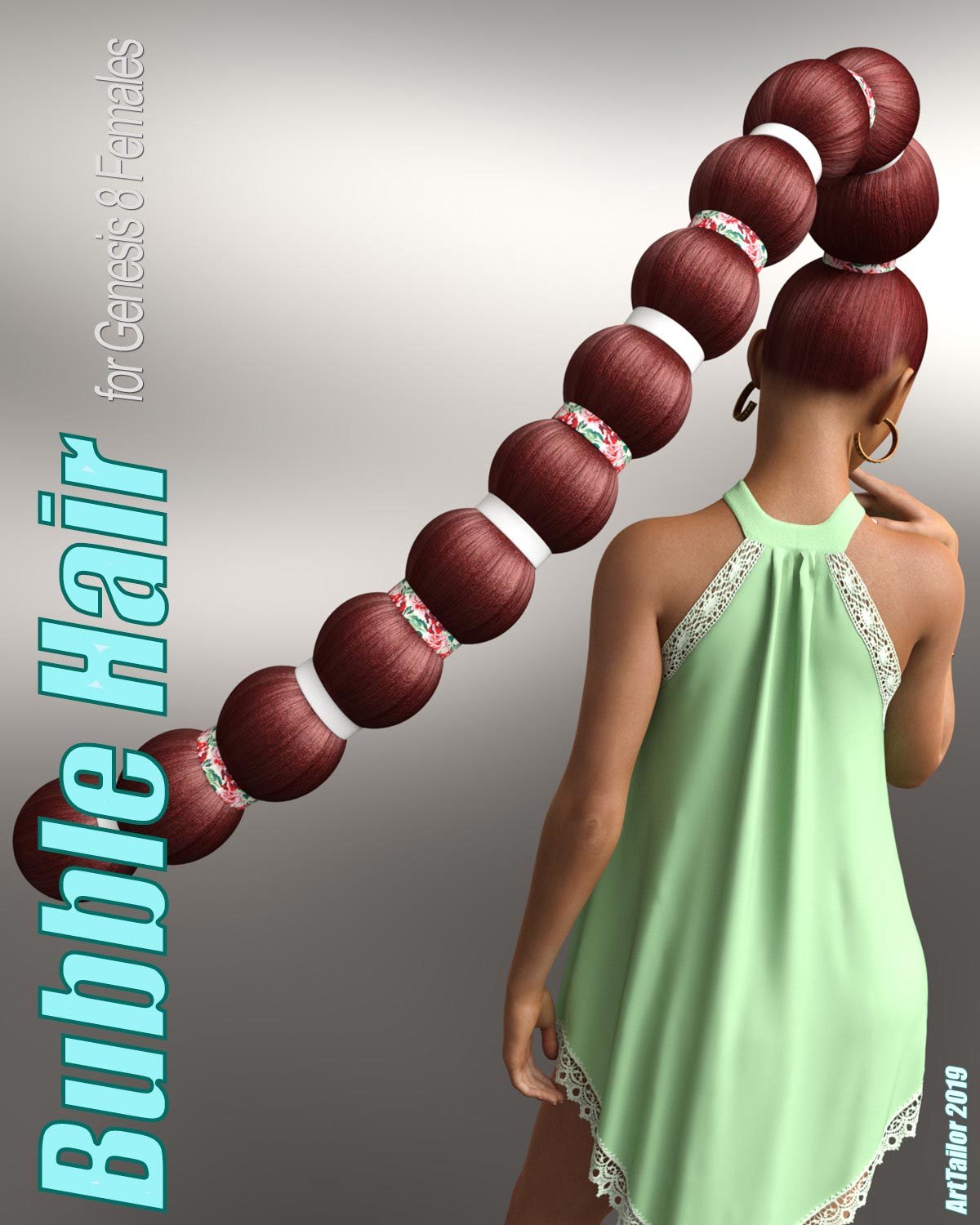 Bubble Hair for Genesis 8 Female by N/A