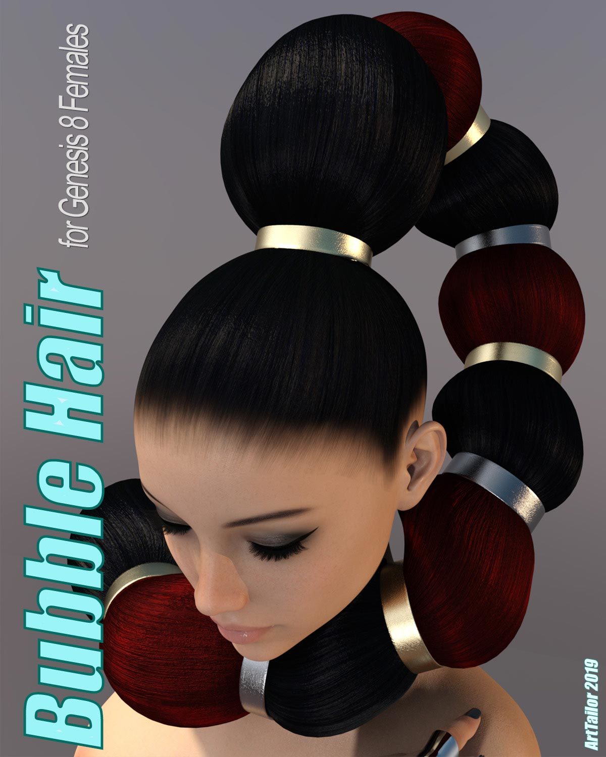Bubble Hair for Genesis 8 Female by N/A