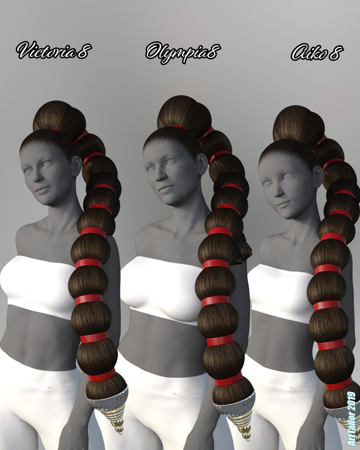 Bubble Hair for Genesis 8 Female by N/A