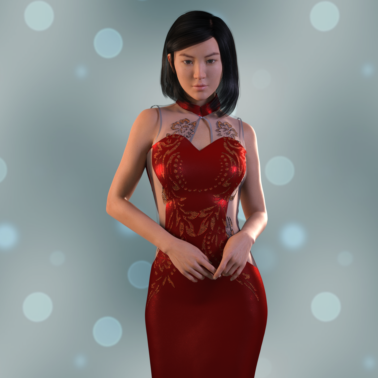 Sexy cheongsam dress by N/A