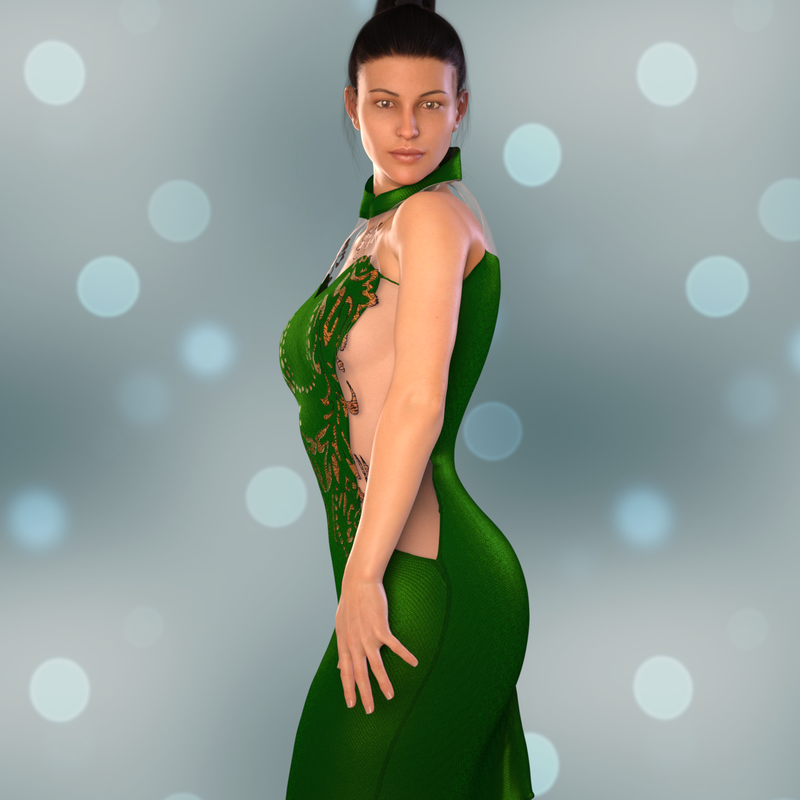 Sexy cheongsam dress by N/A