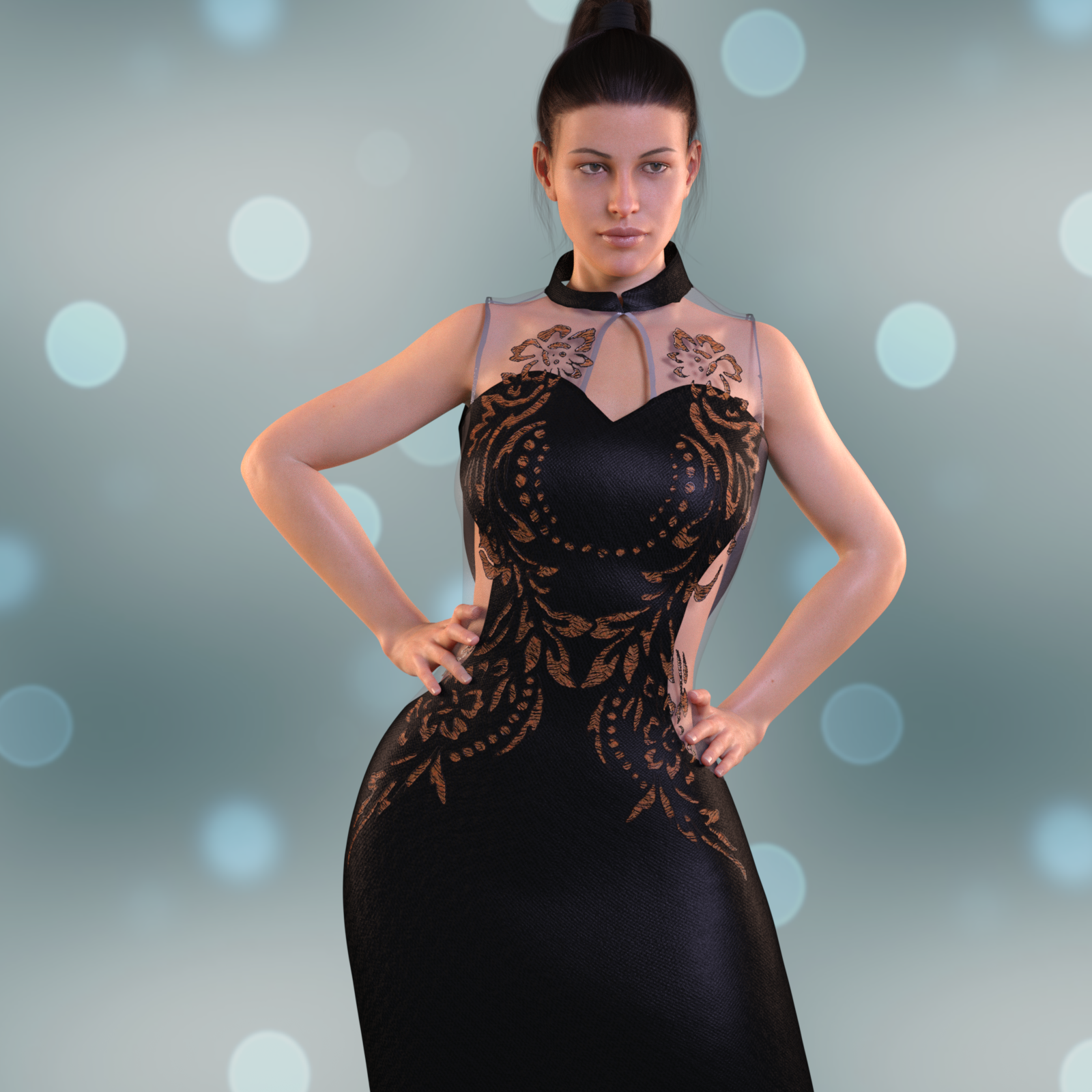 Sexy cheongsam dress by N/A
