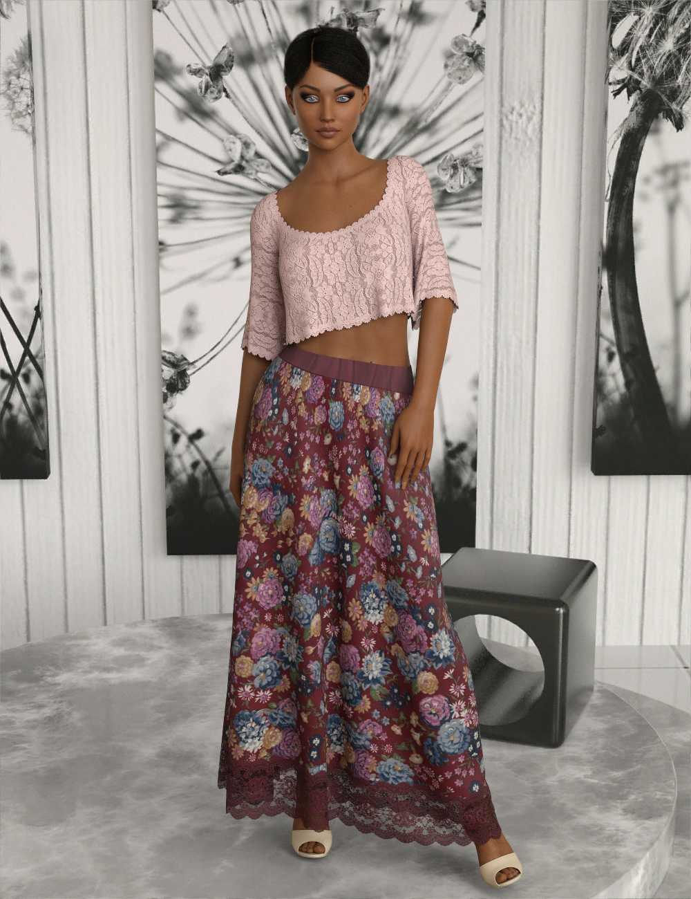 InStyle - dforce - Basics - Maxi Skirt G8F by N/A
