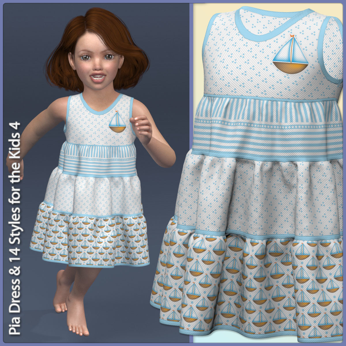 Pia Dress and 14 Styles for the Kids 4 by N/A