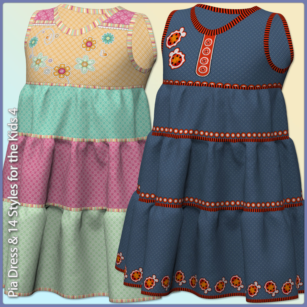 Pia Dress and 14 Styles for the Kids 4 by N/A