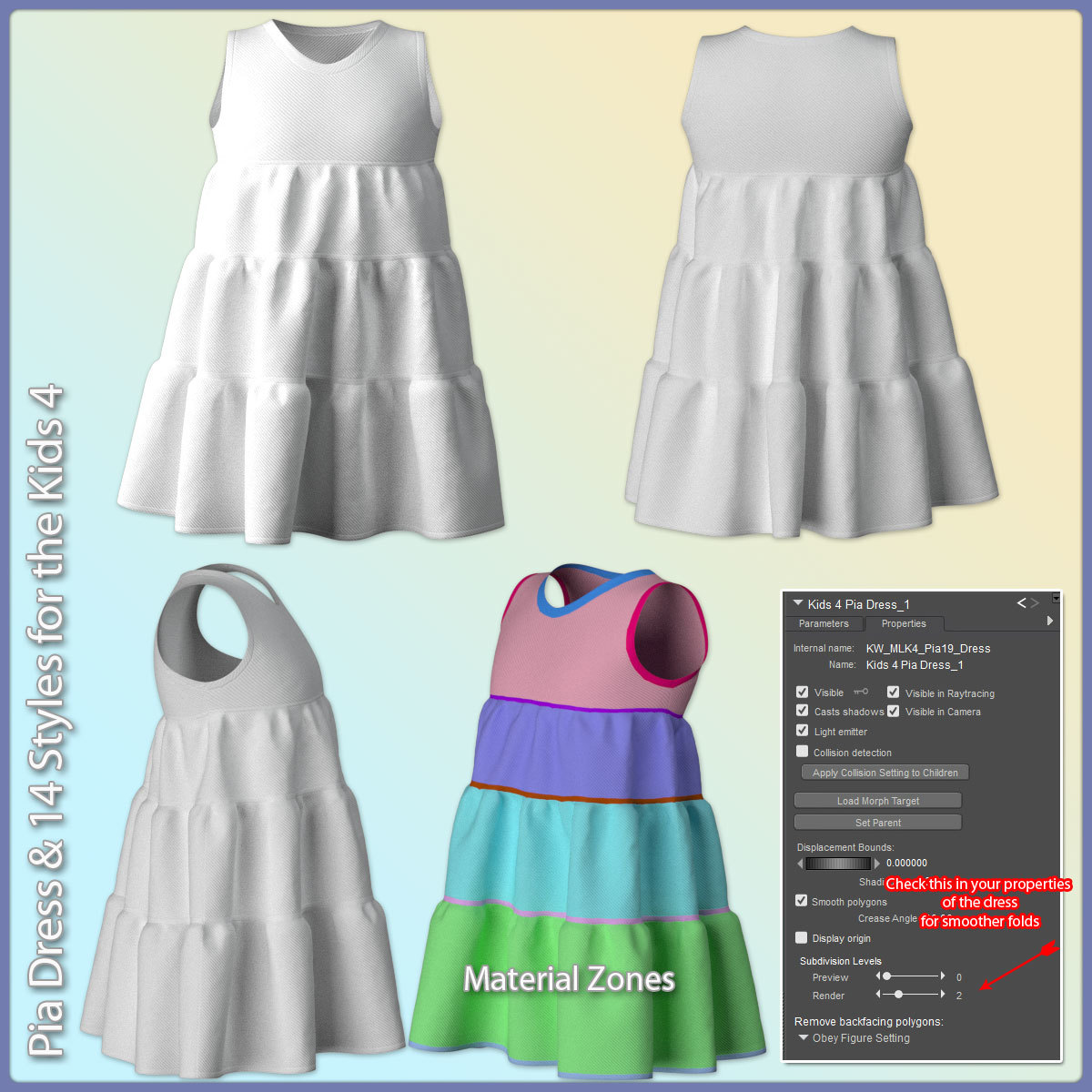 Pia Dress and 14 Styles for the Kids 4 by N/A